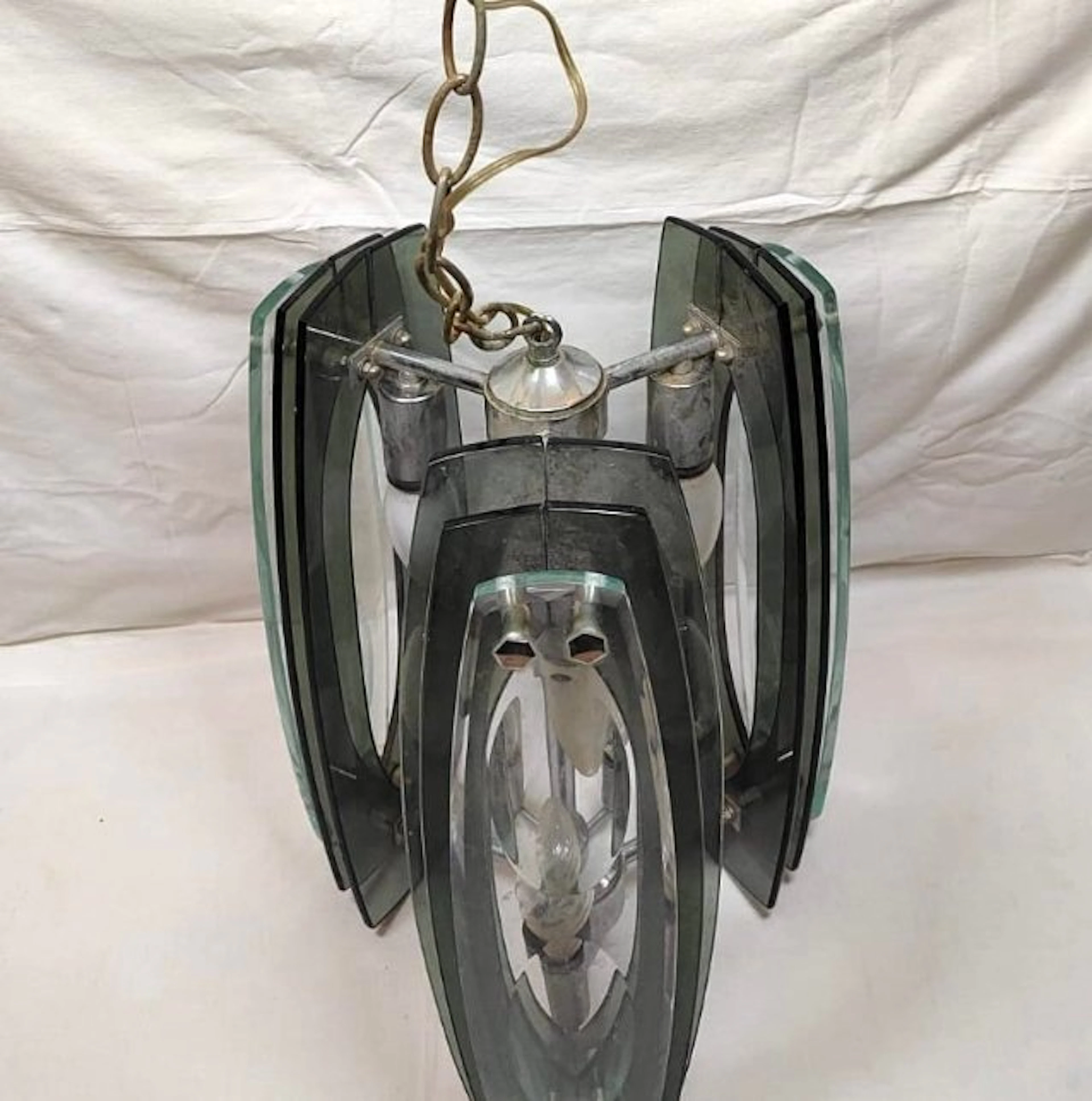 Hanging lamp - 6-light vintage Space Age-style pendant lamp from the 1970s