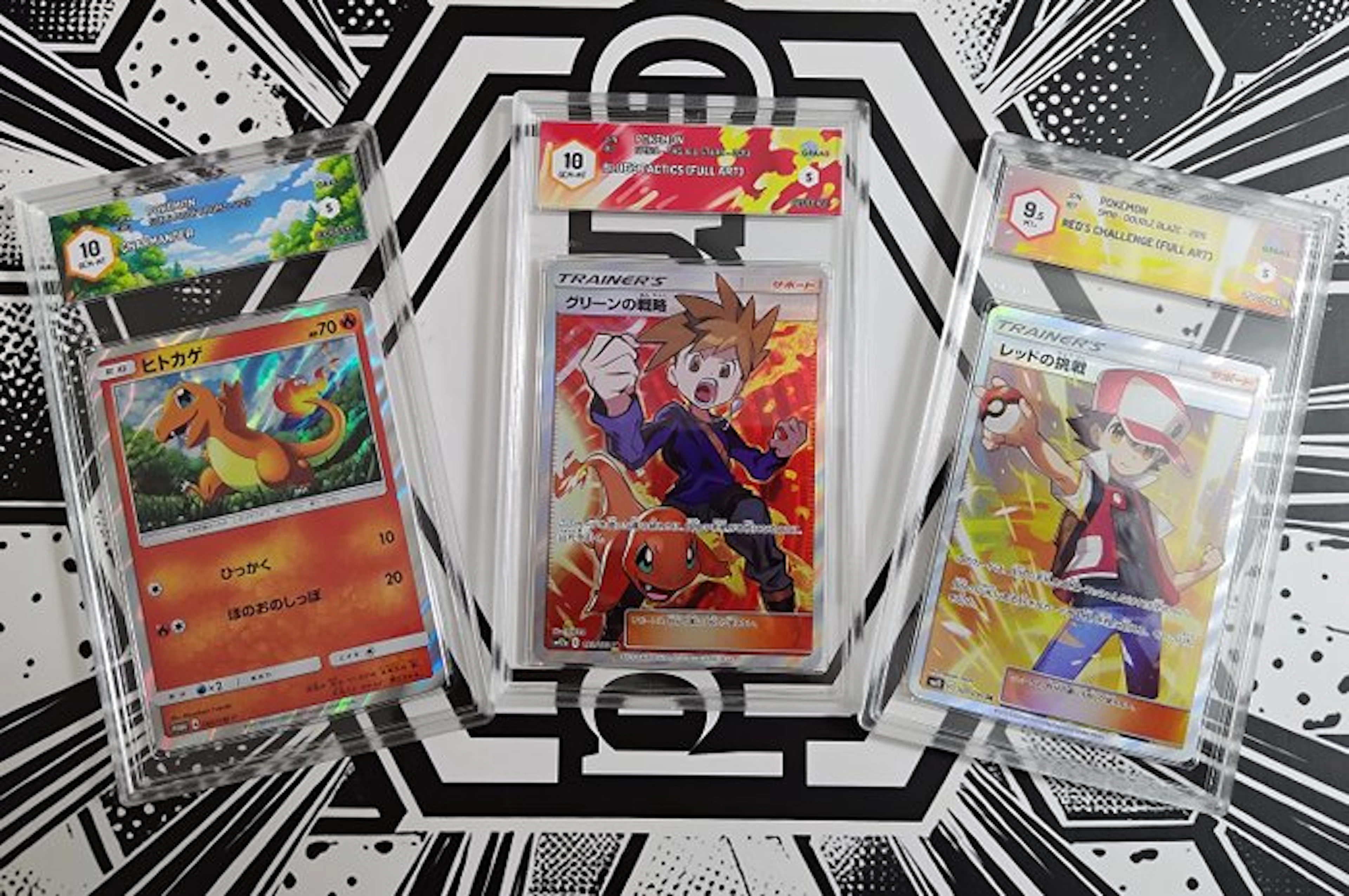 Pokémon - 3 Graded card - Blue
