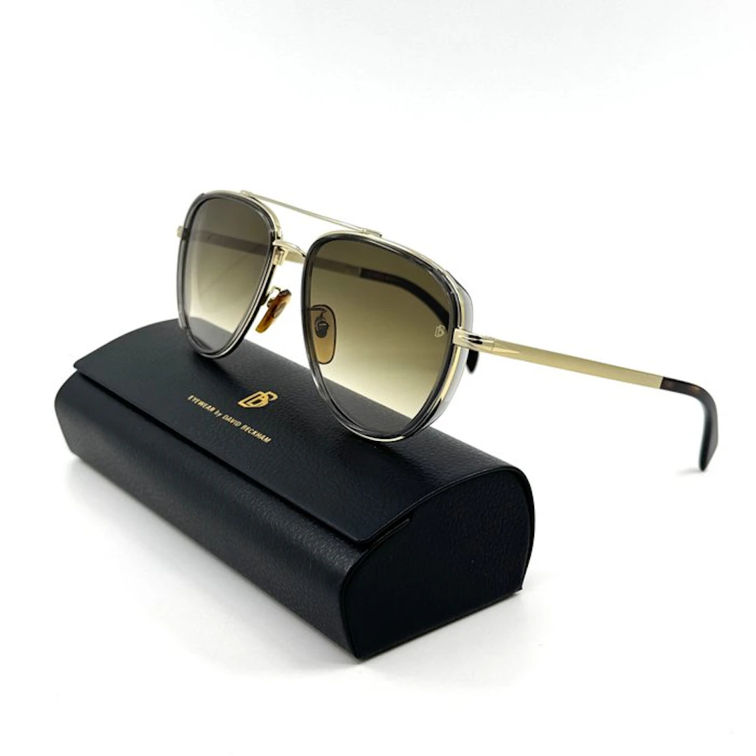 Other brand - David Beckham - *NEW* - Gold Metal - Brown Lenses - Sunglasses