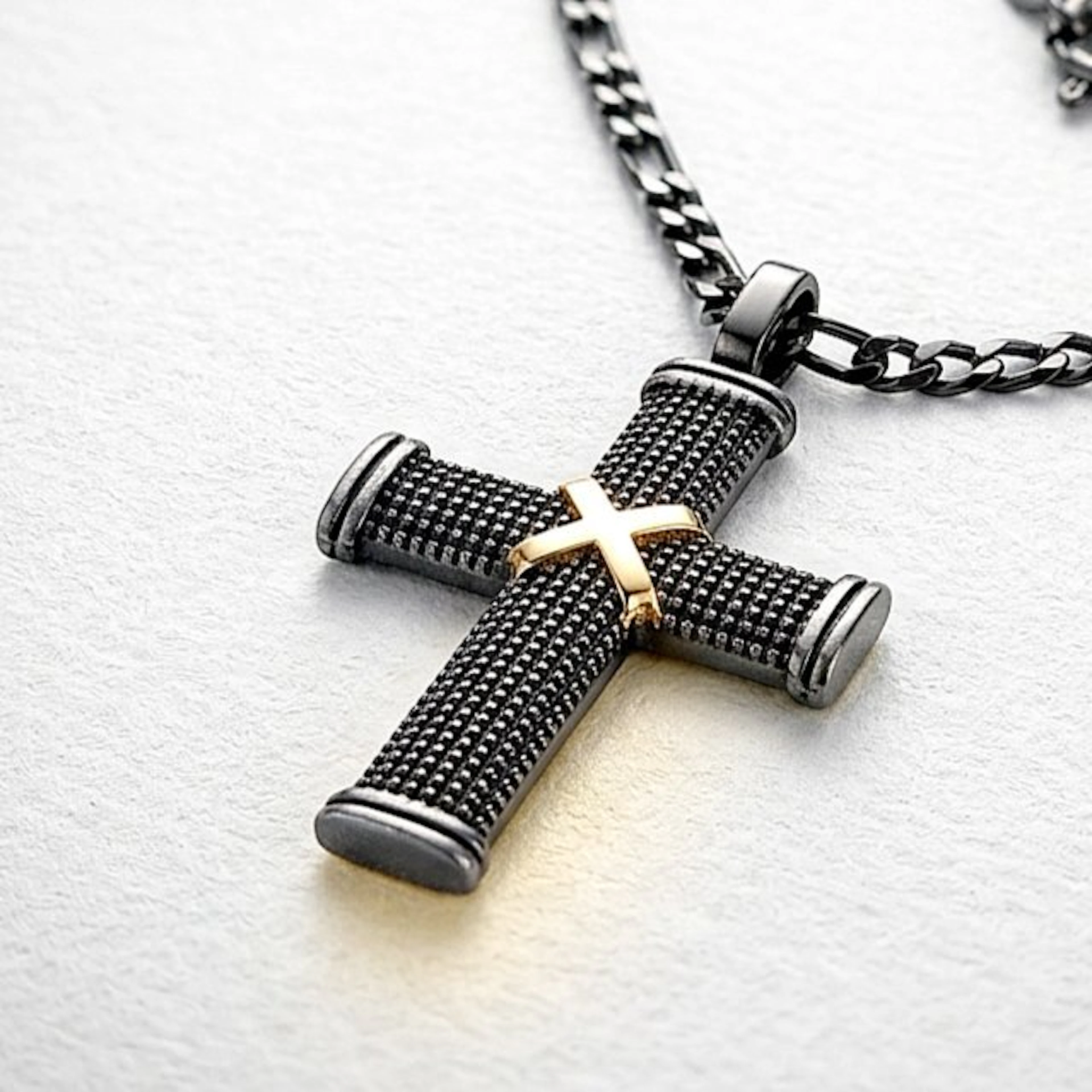 18 kt. - PVD Black, Yellow gold - Necklace - Artisanal Made in Italy