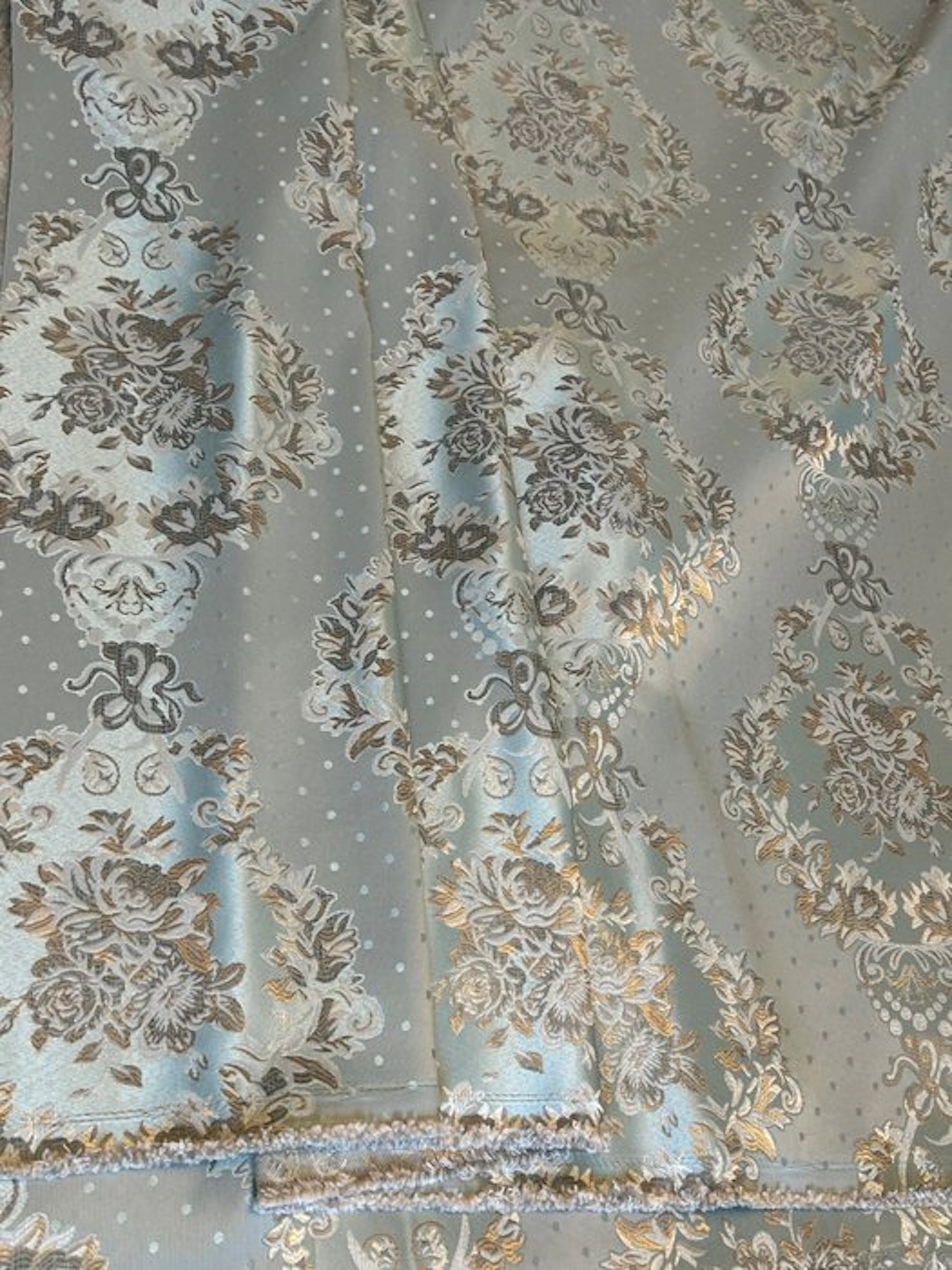 Upholstery fabric - 2.8 m - 3 m - San Leucio blue