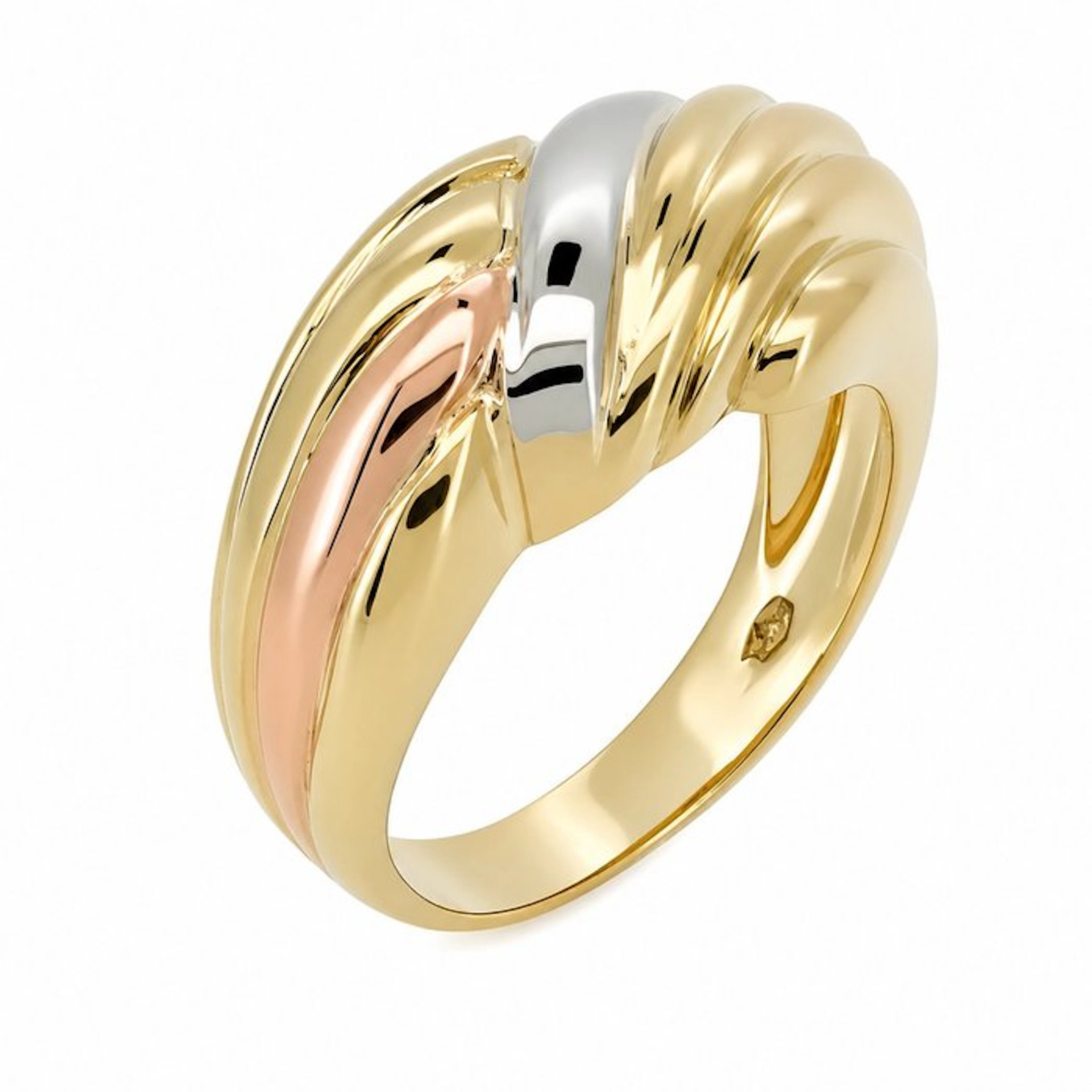 Ring - 18 kt. Yellow gold, Rose gold, White gold - Made in Italy - Handmade