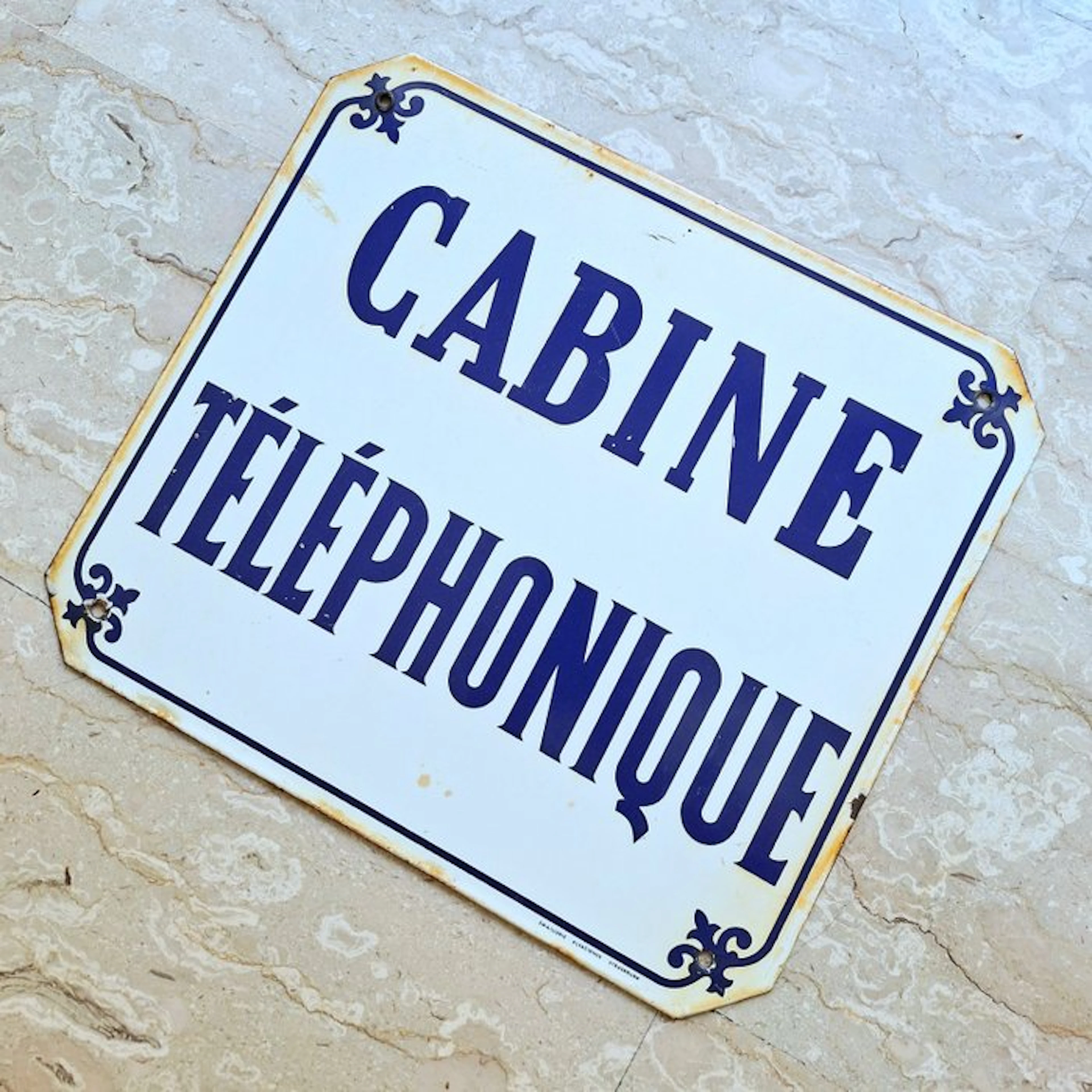 Emaillerie Alsacienne - Telephone booth - Enamel sign - Metal