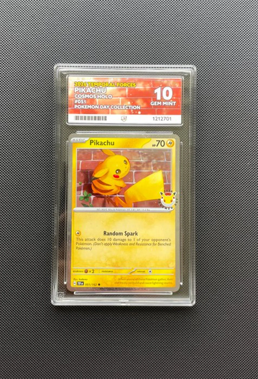 Pokémon - 1 Graded card - Pikachu Promo card - ACE 10
