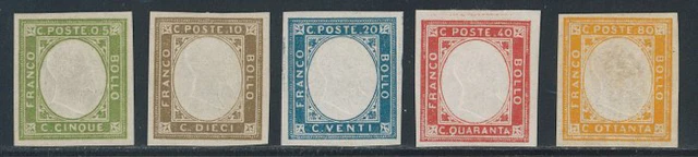 Provisional - Not issued for the Neapolitan Provinces; complete series no