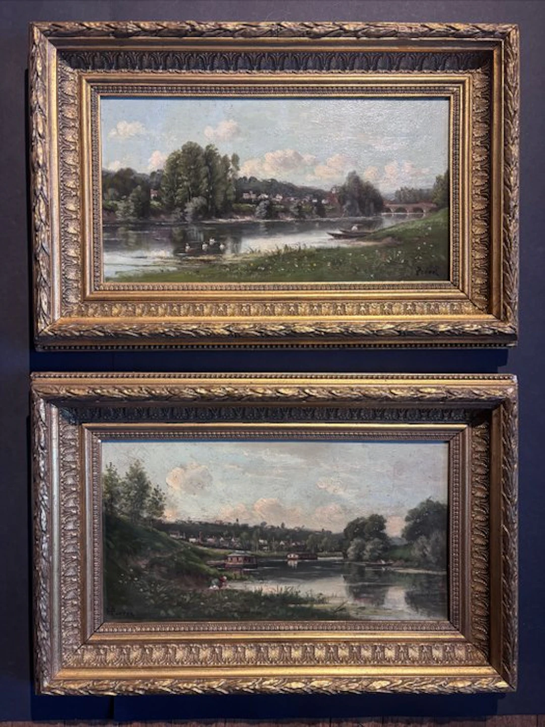 Henri-François Perret (XIX) - Bords de rivière
