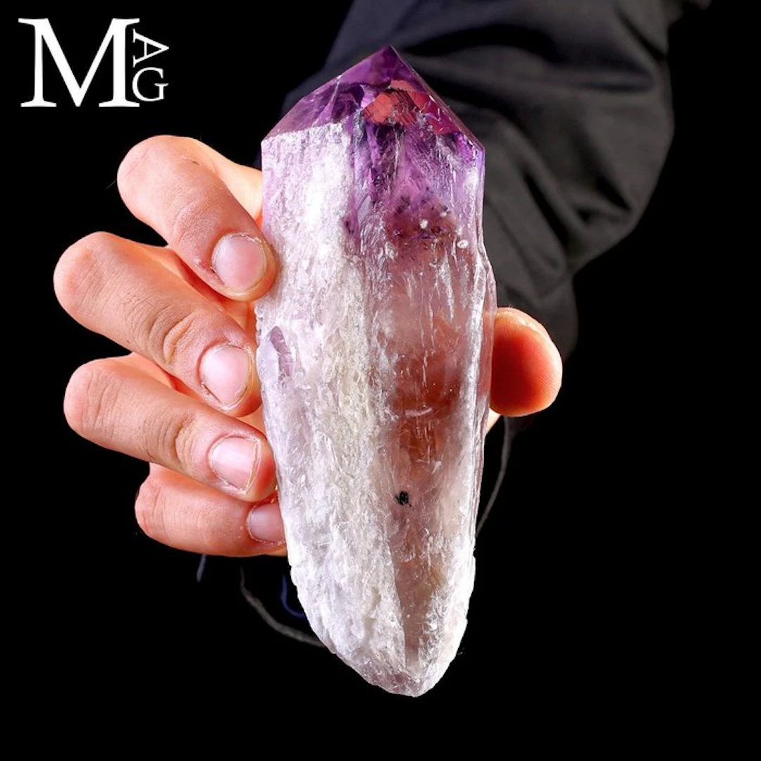 Amethyst Crystal Point - Deep Violet Color Crystal Wand...