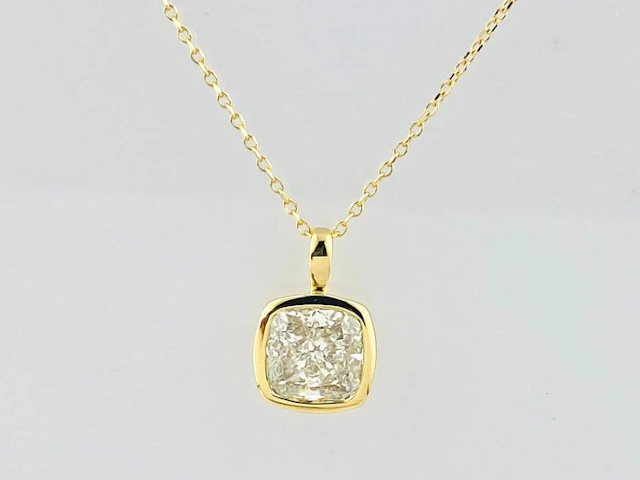 Necklace with pendant - 14 kt. Yellow gold - 2.09ct. tw. Diamond (Lab-grown)