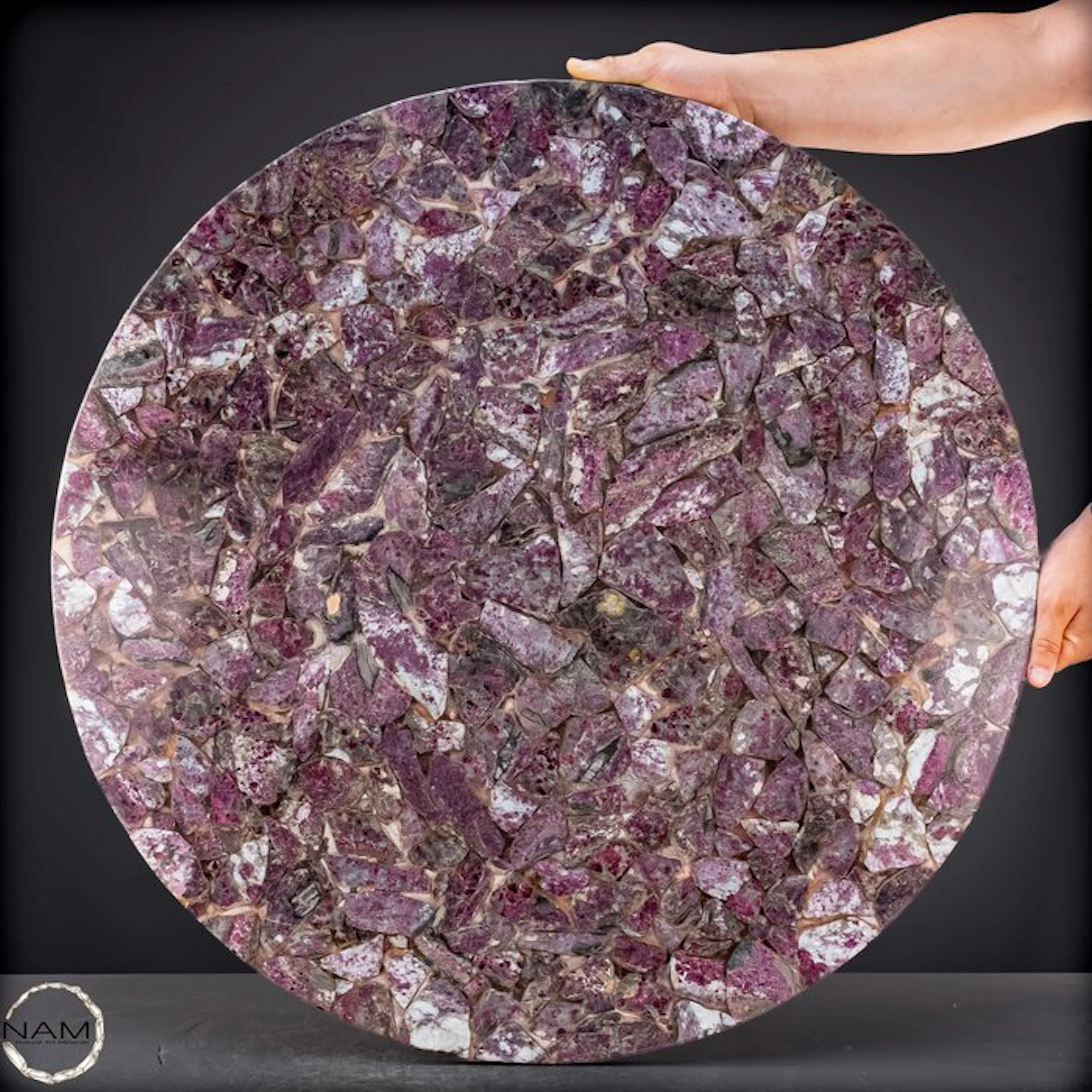 Rubellite tabletop — an exceptional one-of-a-kind piece...