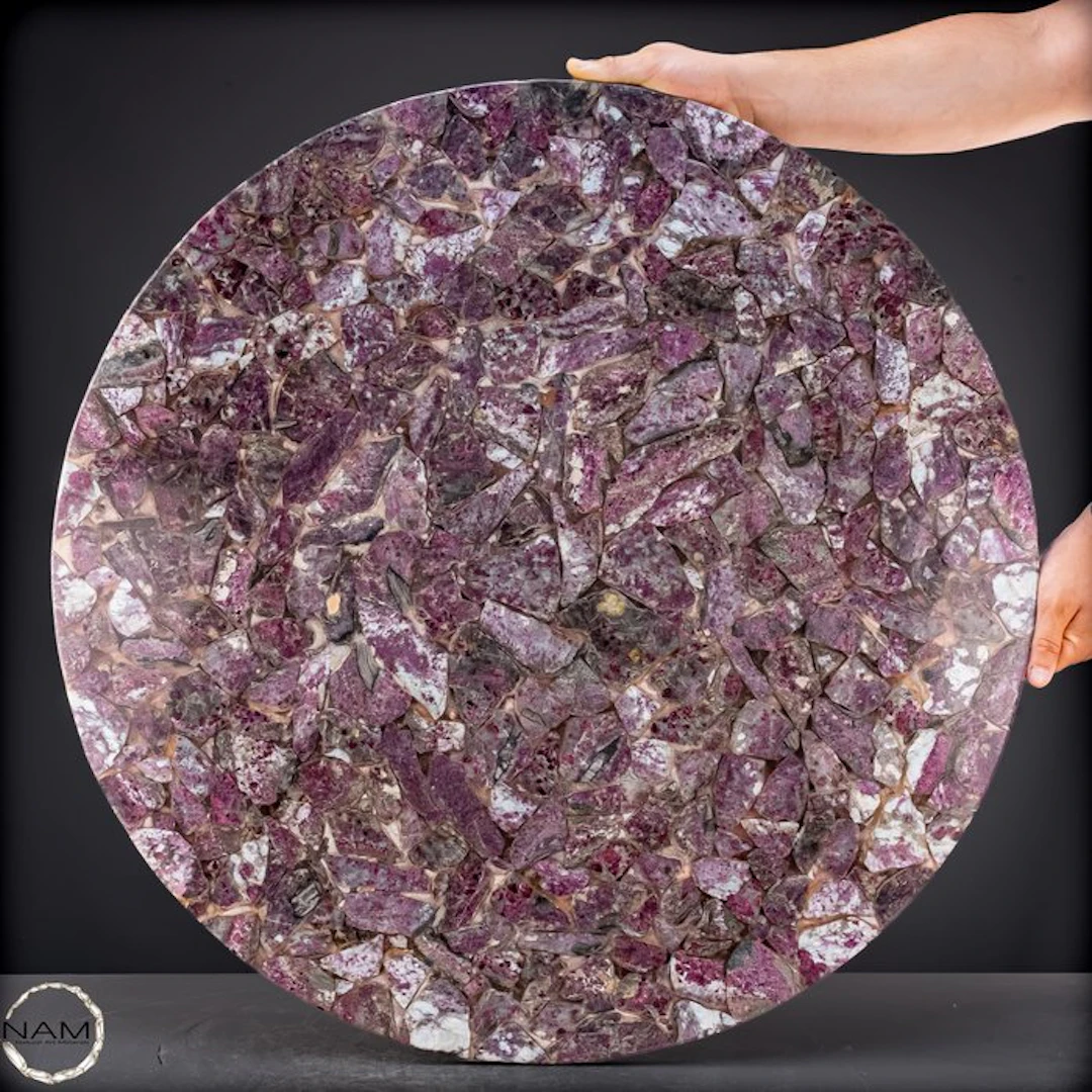 Rubellite tabletop — an exceptional one-of-a-kind piece...