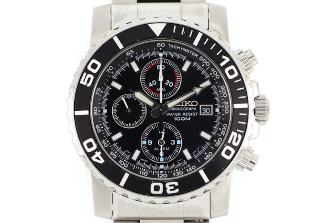 Seiko - Chronograph Alarm 100M "Diver's Style" - No...