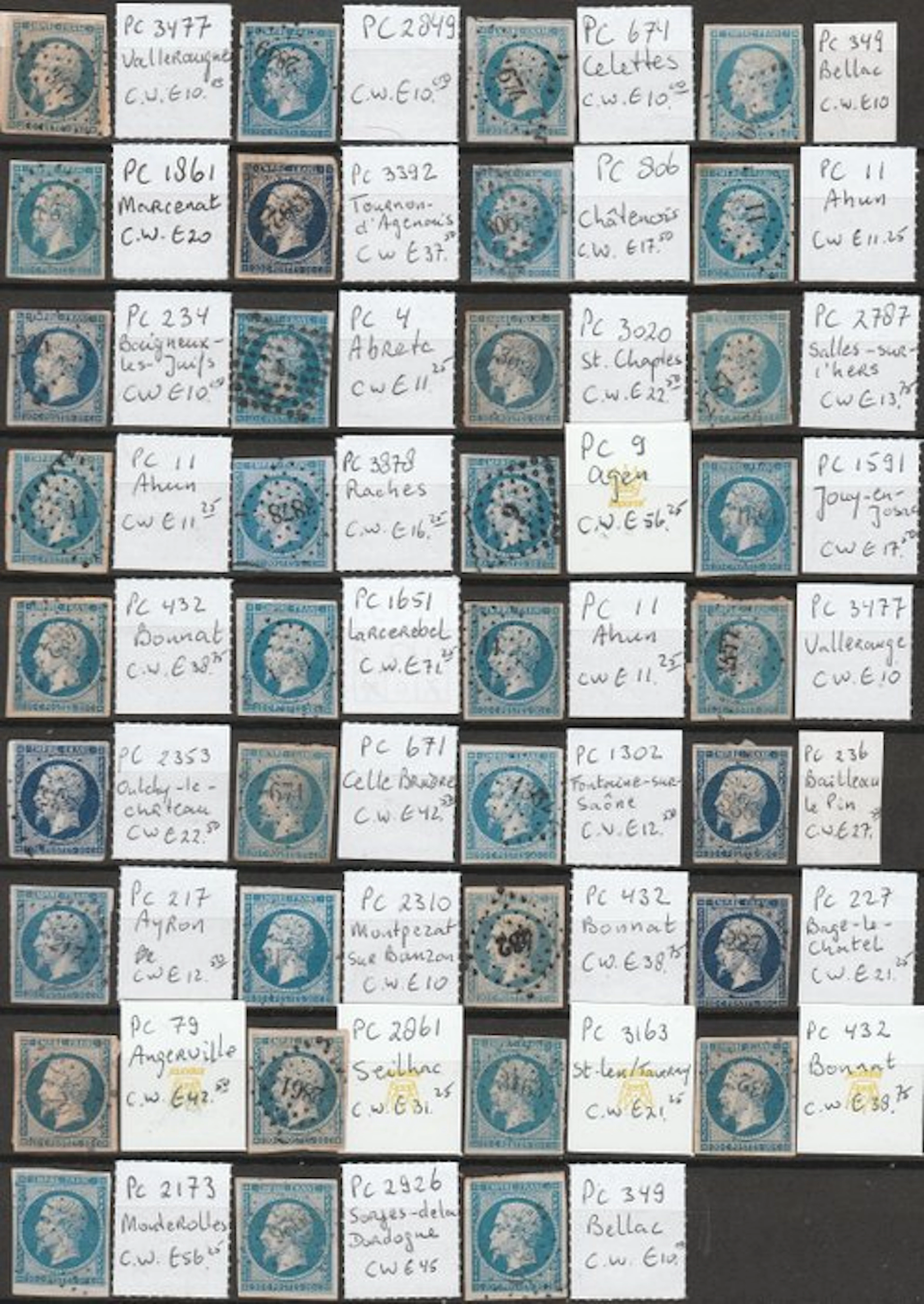 France 1871/1876 - France – Napoleon III – 47 imperforate...