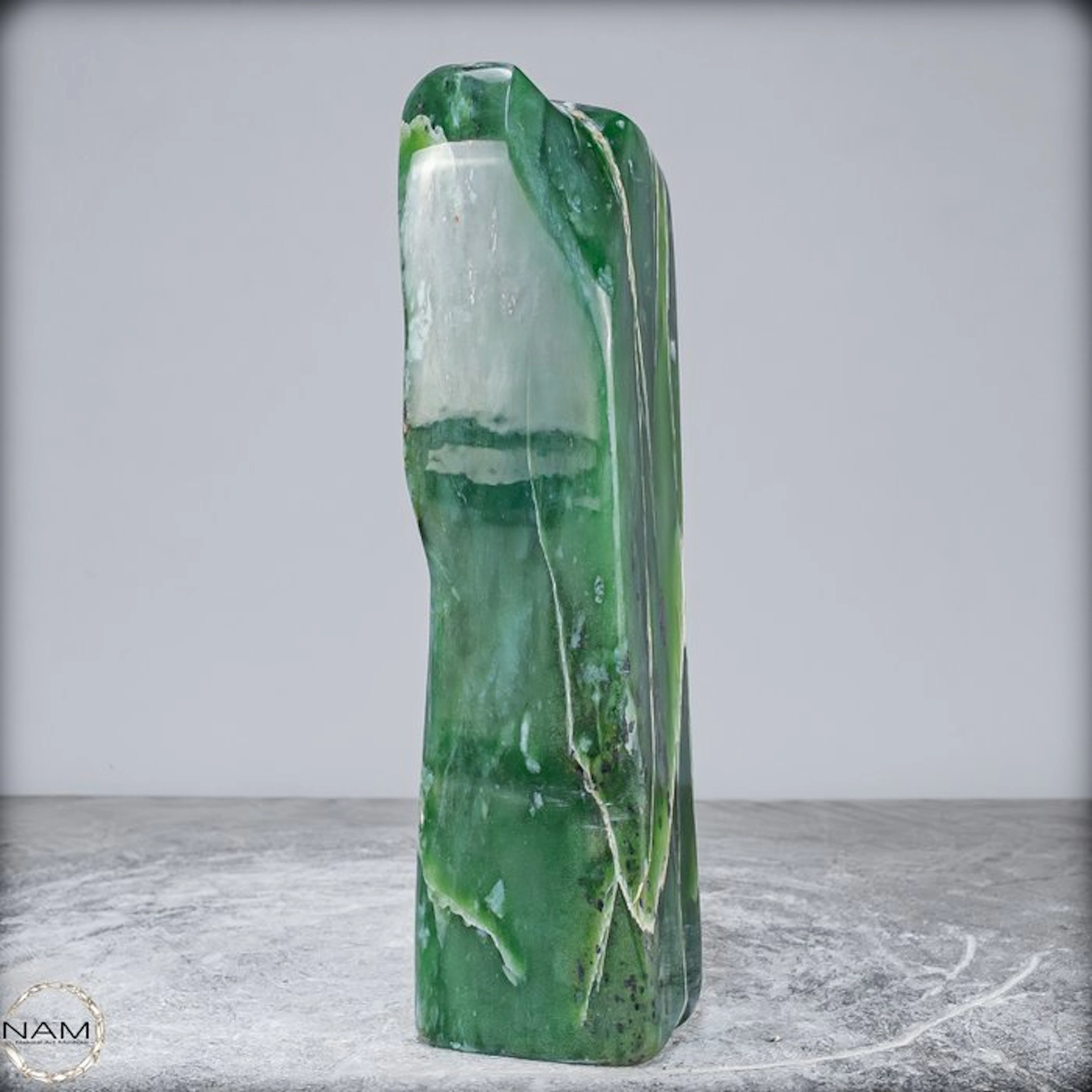 Natural high-quality nephrite jade. Freeform- 1132.64 g