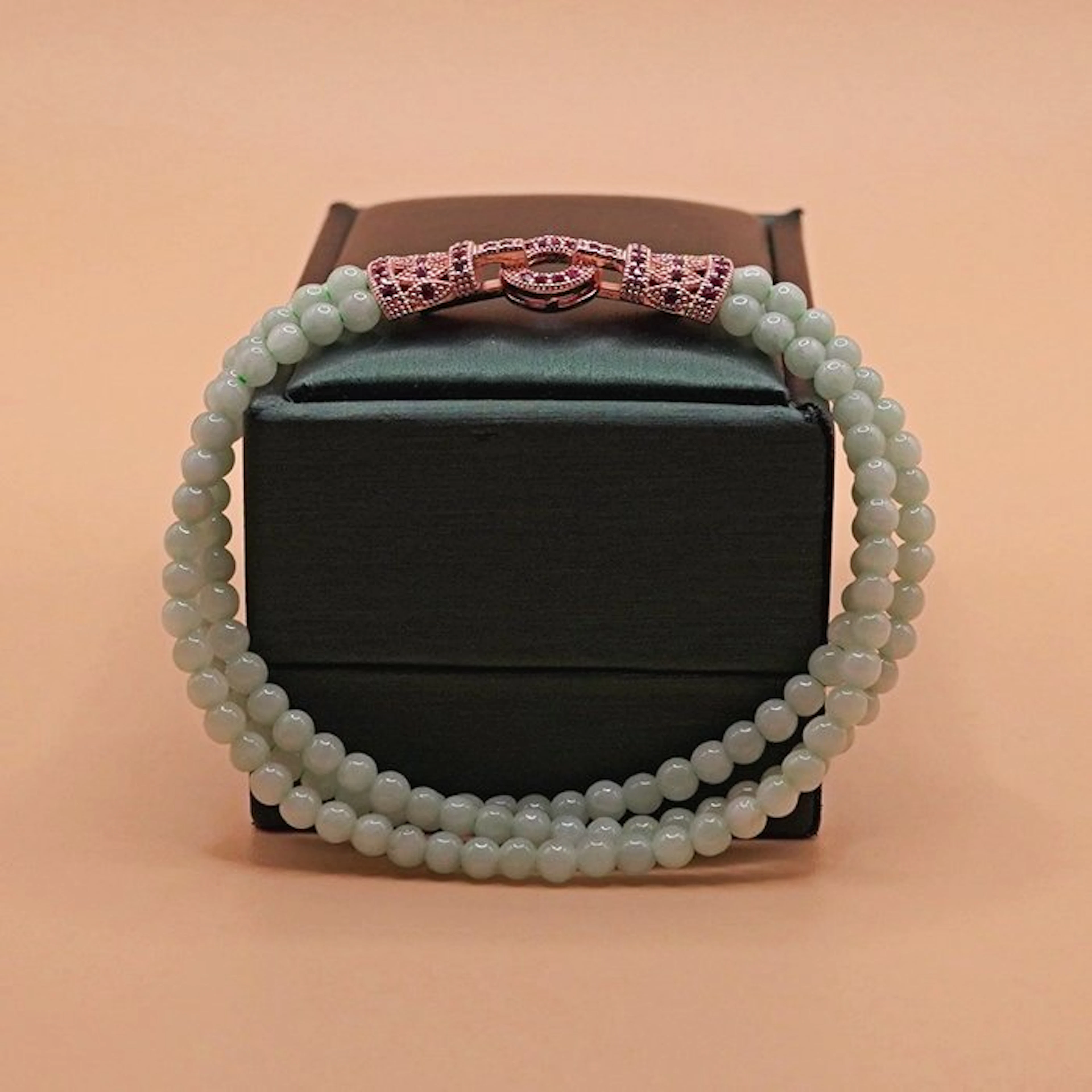 NGTC Certified Mint-green Jadeite - Elegant Triple-strand...