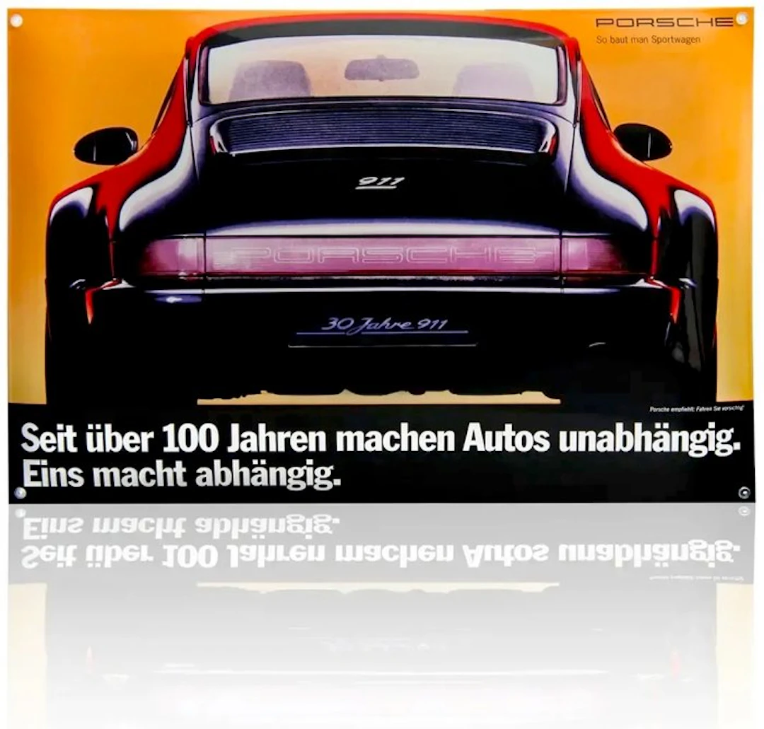 Enamel plate - Porsche Classic – 964 Anniversary Model –...