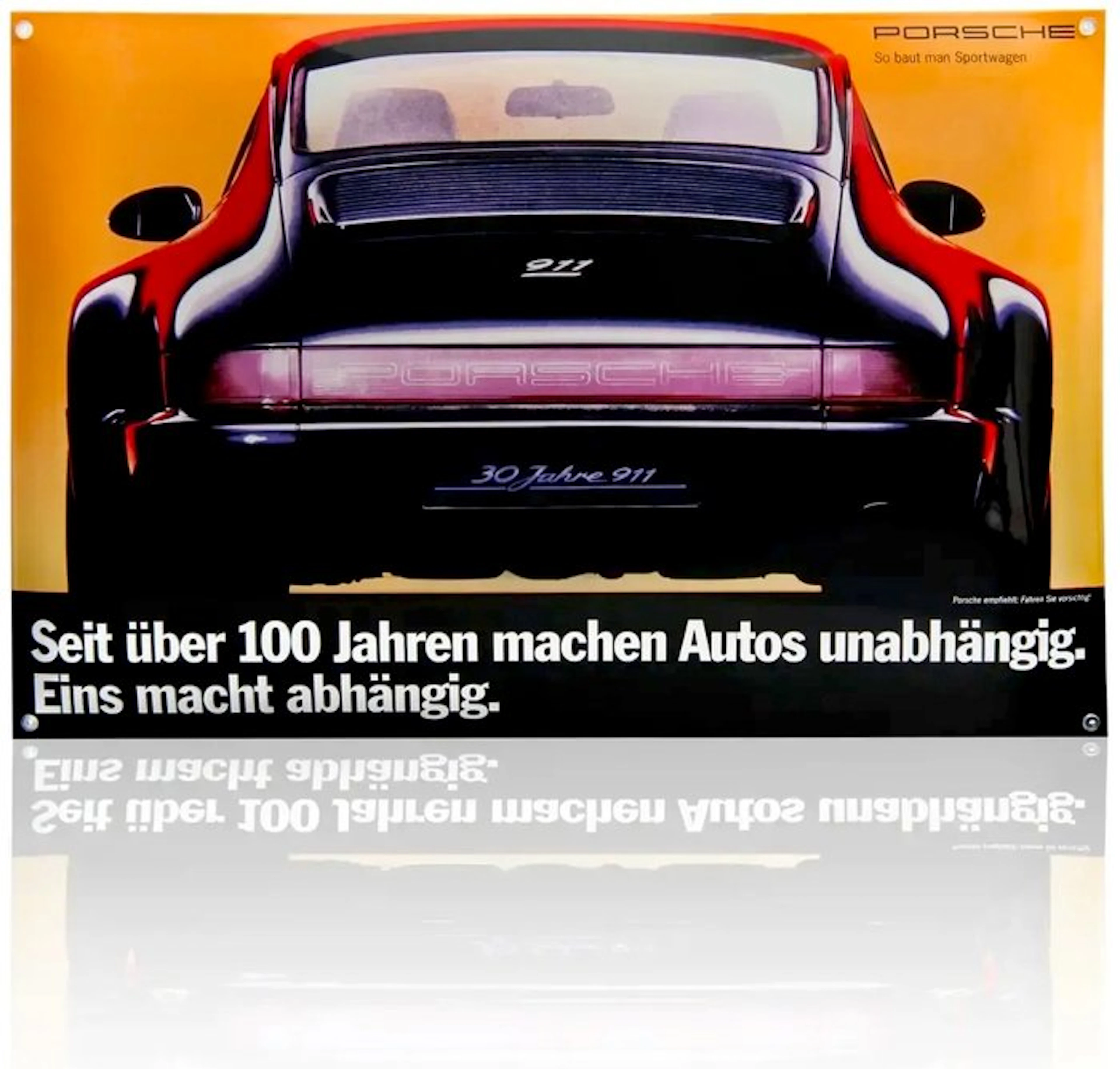 Enamel plate - Porsche Classic – 964 Anniversary Model –...