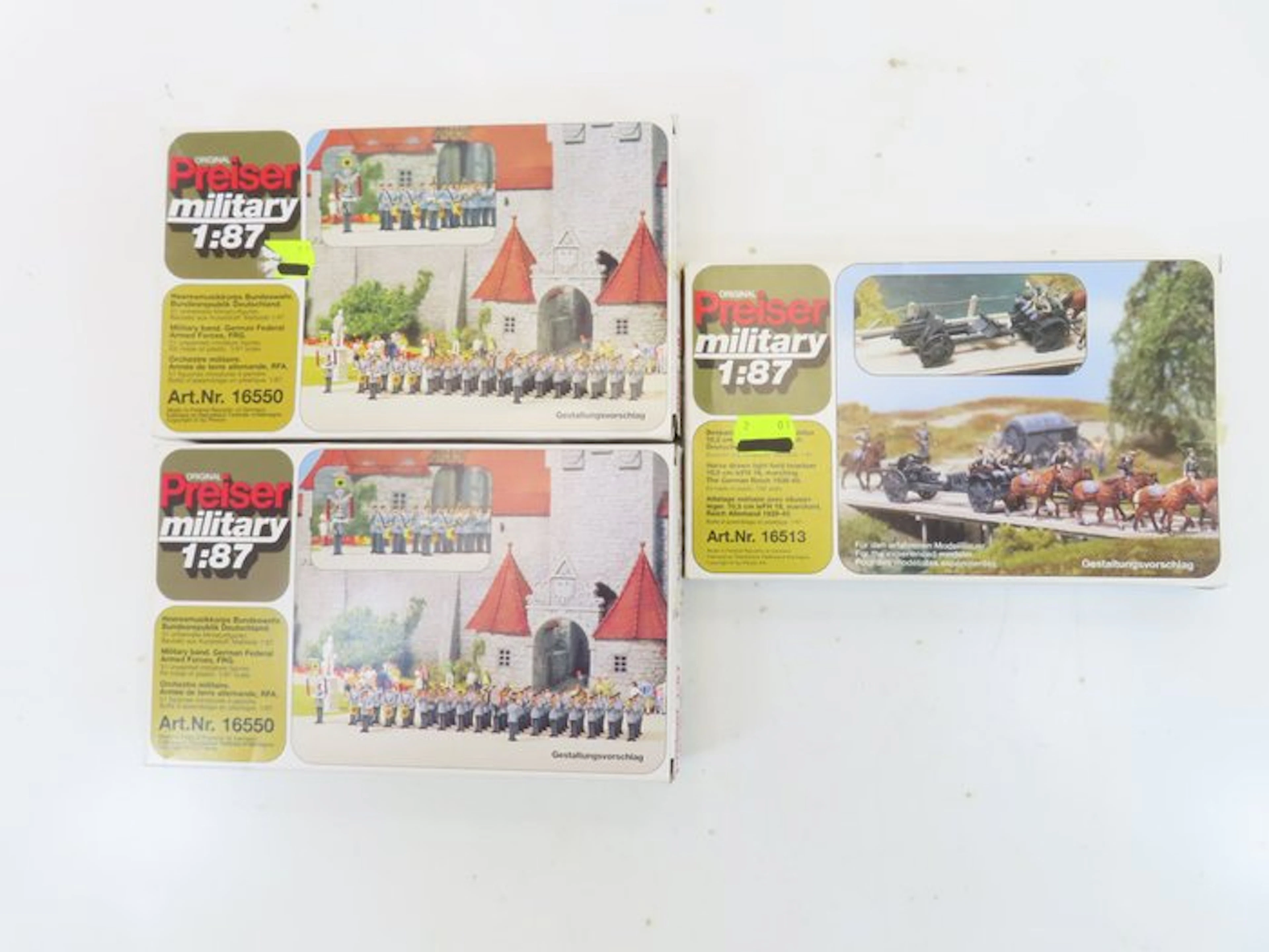 Preiser H0 - 16513/16550 - Model train figures (3) - 102...
