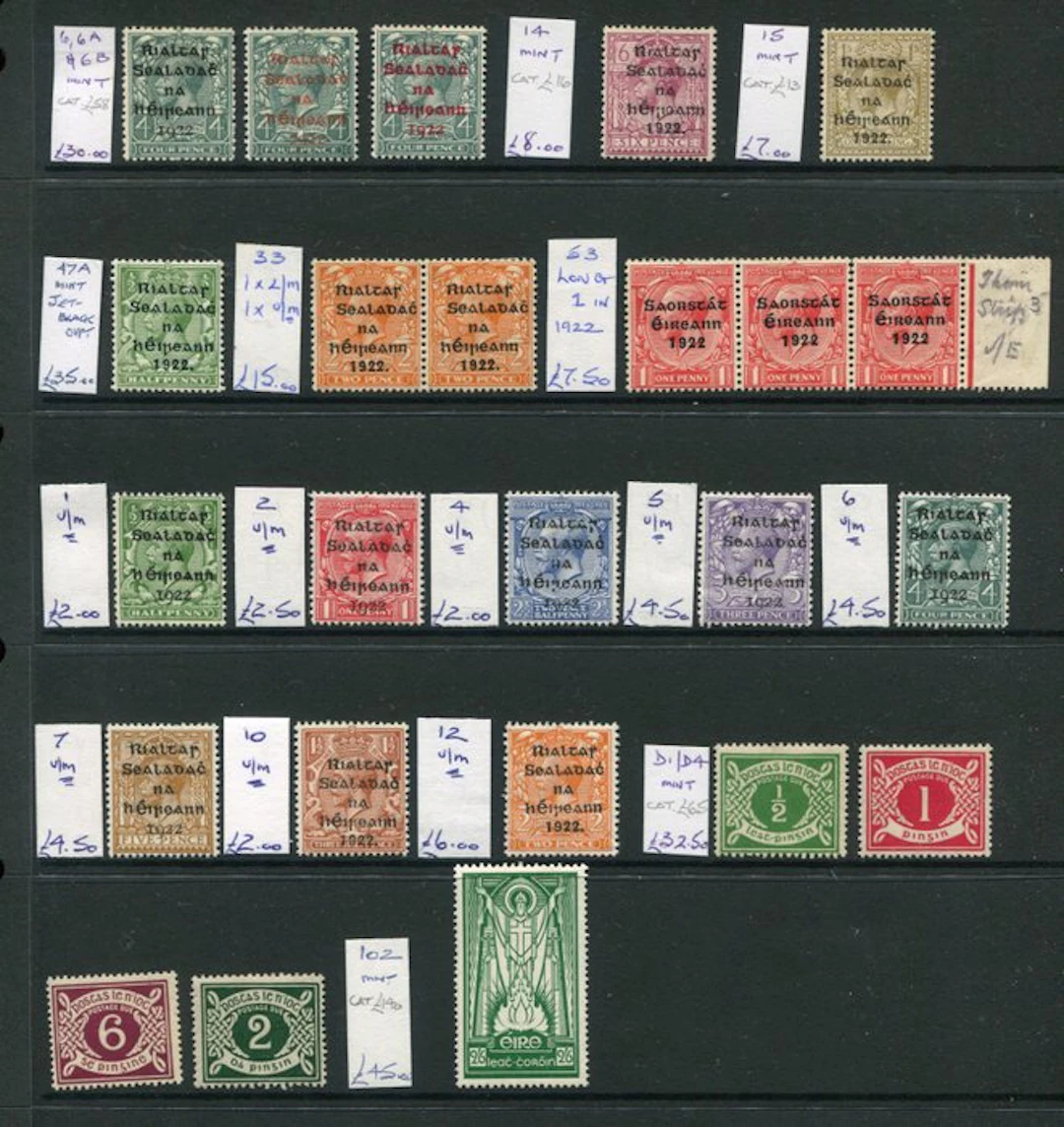 Ireland 1922/1937 - IRELAND 1922-37 MH Lot Postage Due St...