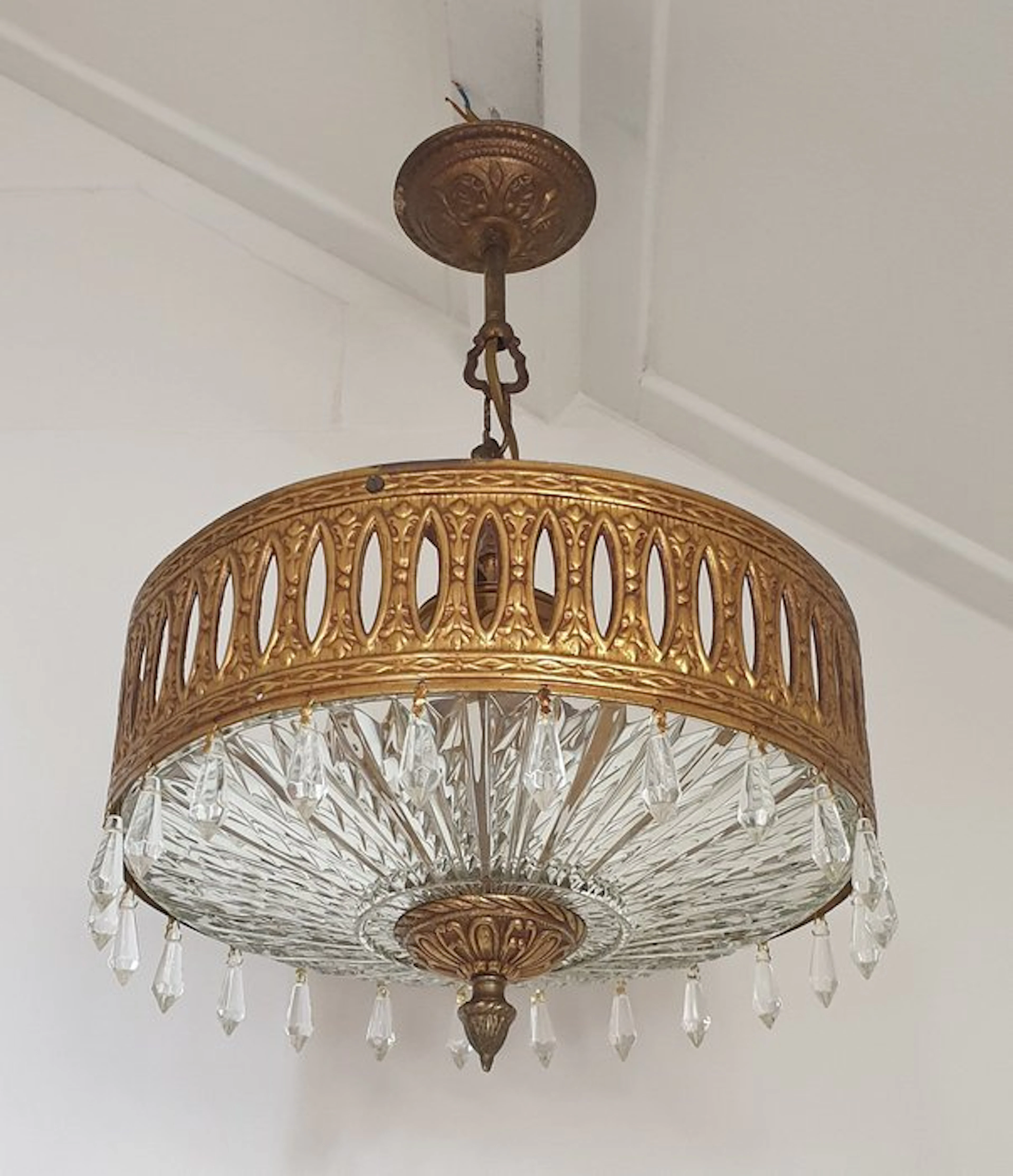 Lamp - Glass, Brass