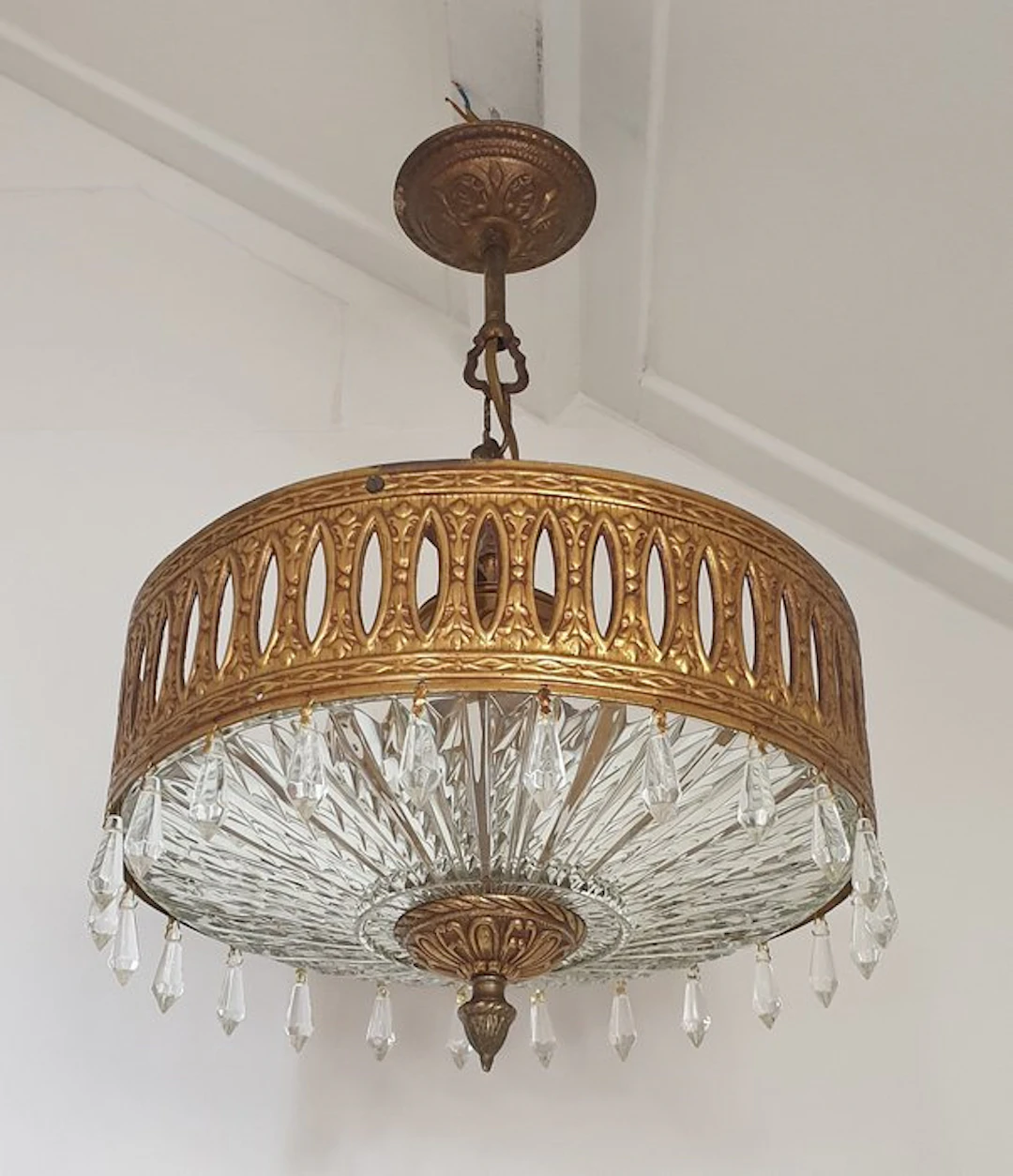 Lamp - Glass, Brass