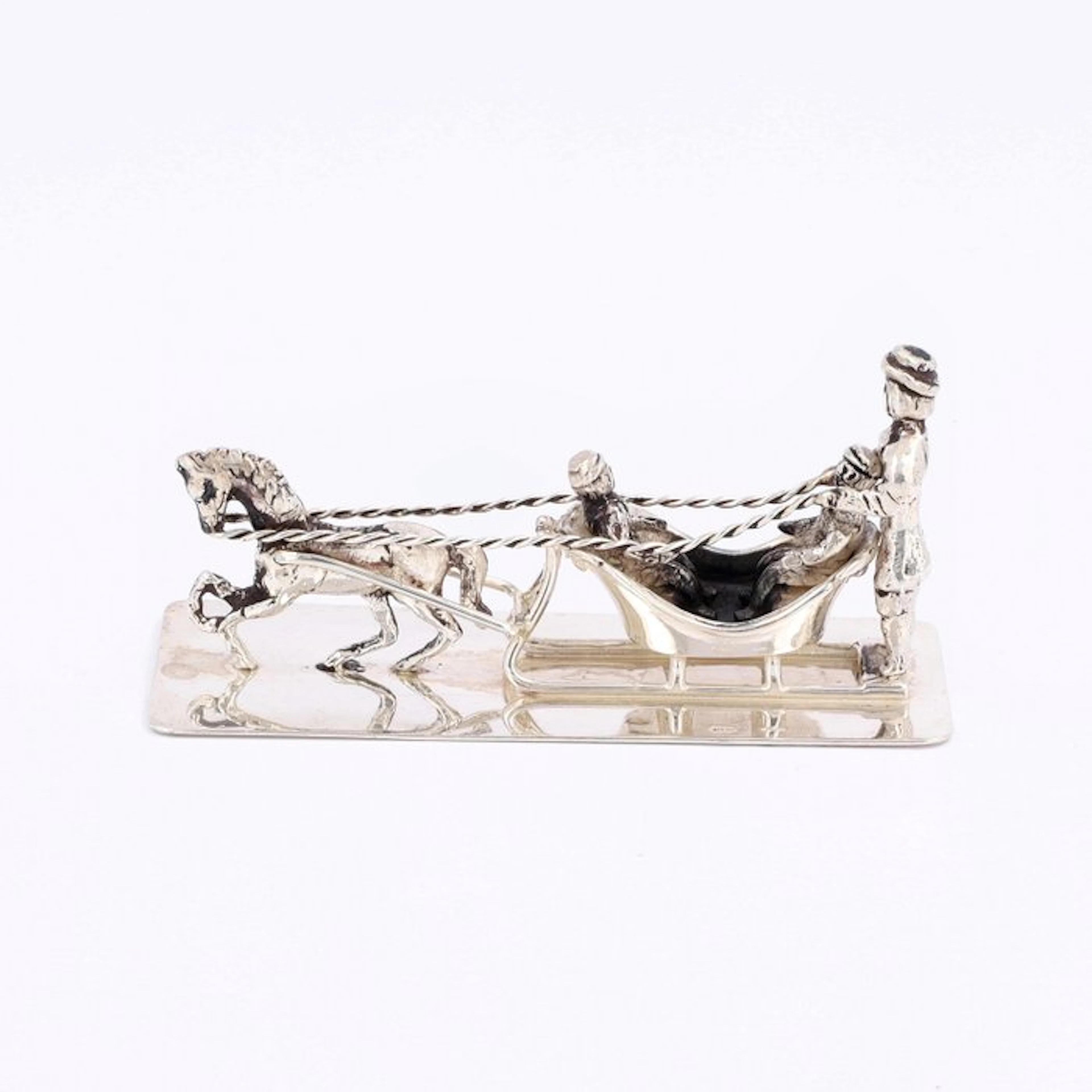 H. Looren de Jong - Paardenslede - Figurine - .835 silver