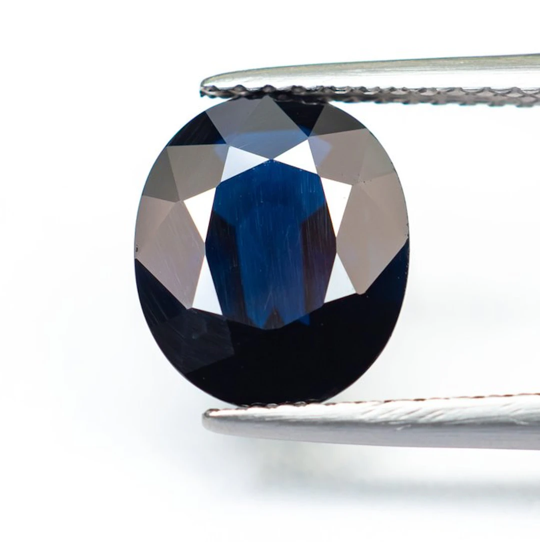 No reserve price Sapphire - 3.15 ct - Bellerophon Gemlab - Deep Blue