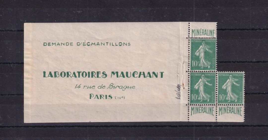 France - Minéraline booklet pane No