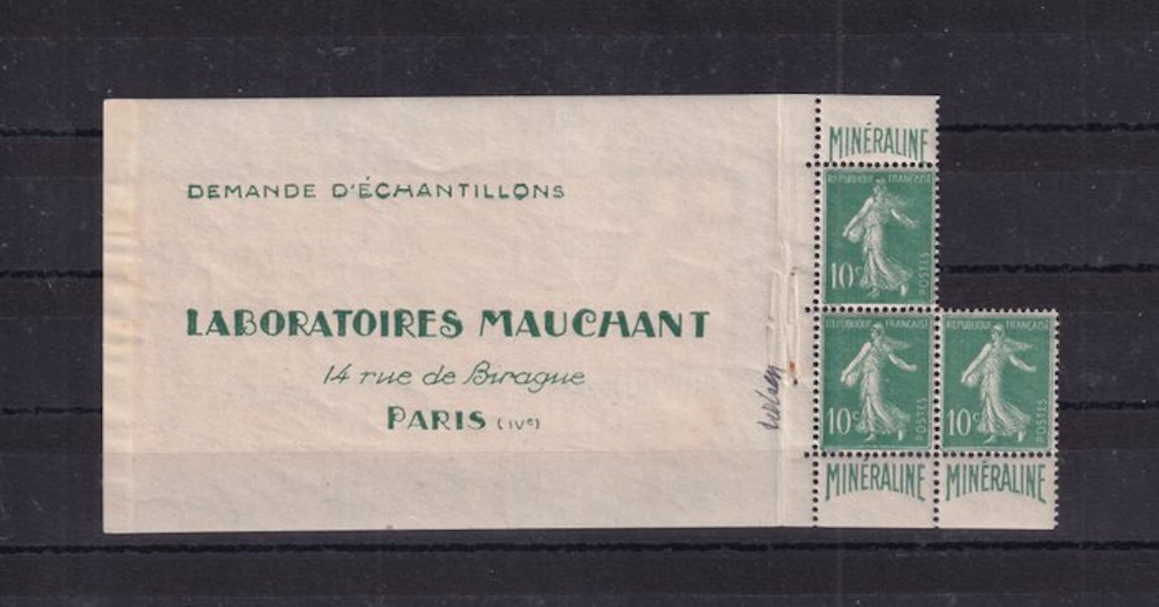 France - Minéraline booklet pane No