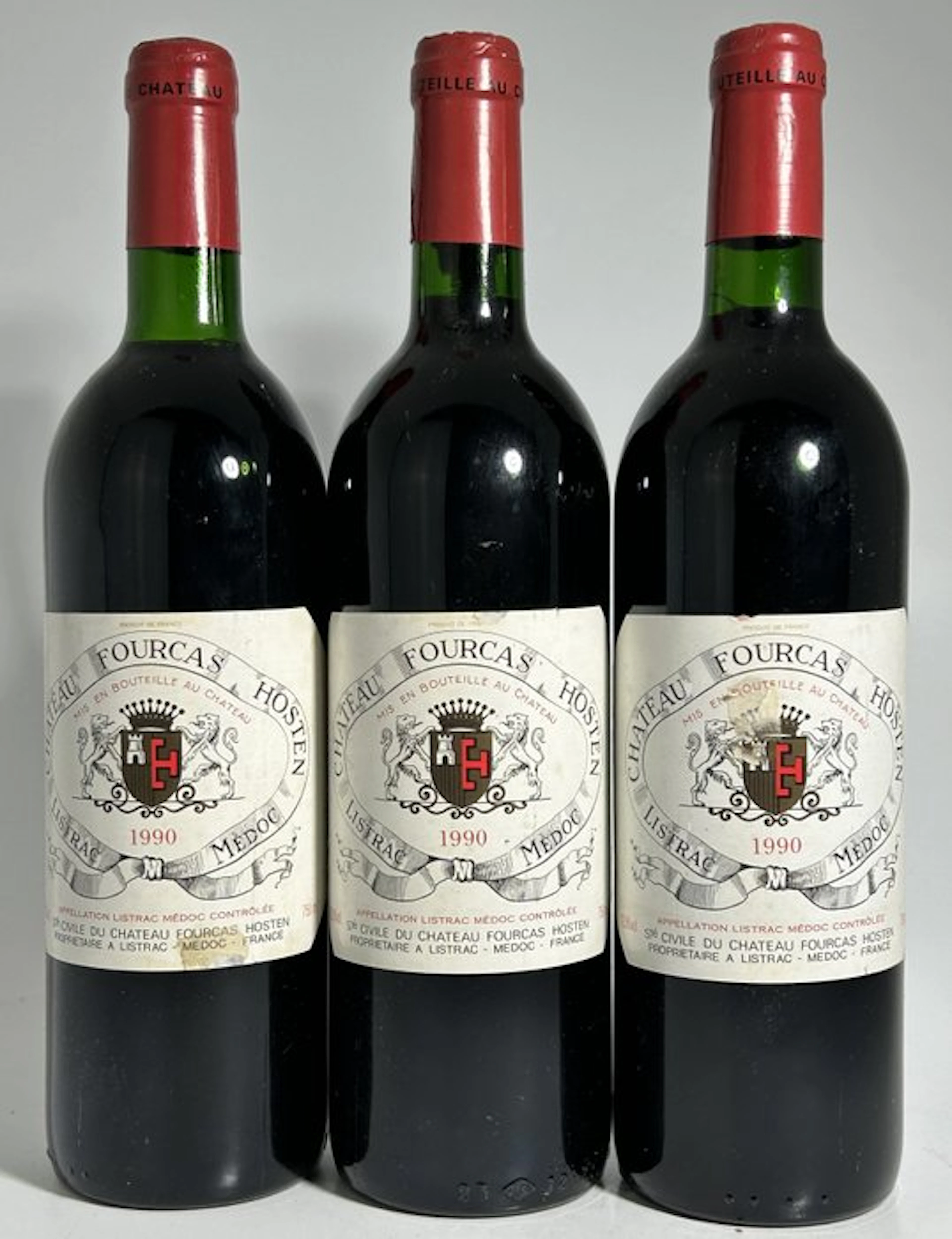 1990 Château Fourcas-Hosten - Listrac-Médoc - 3 Bottles (0.75L)
