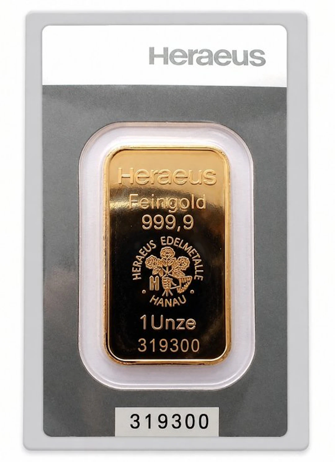 1 Troy Ounce - Gold .999 - Heraeus, Germany