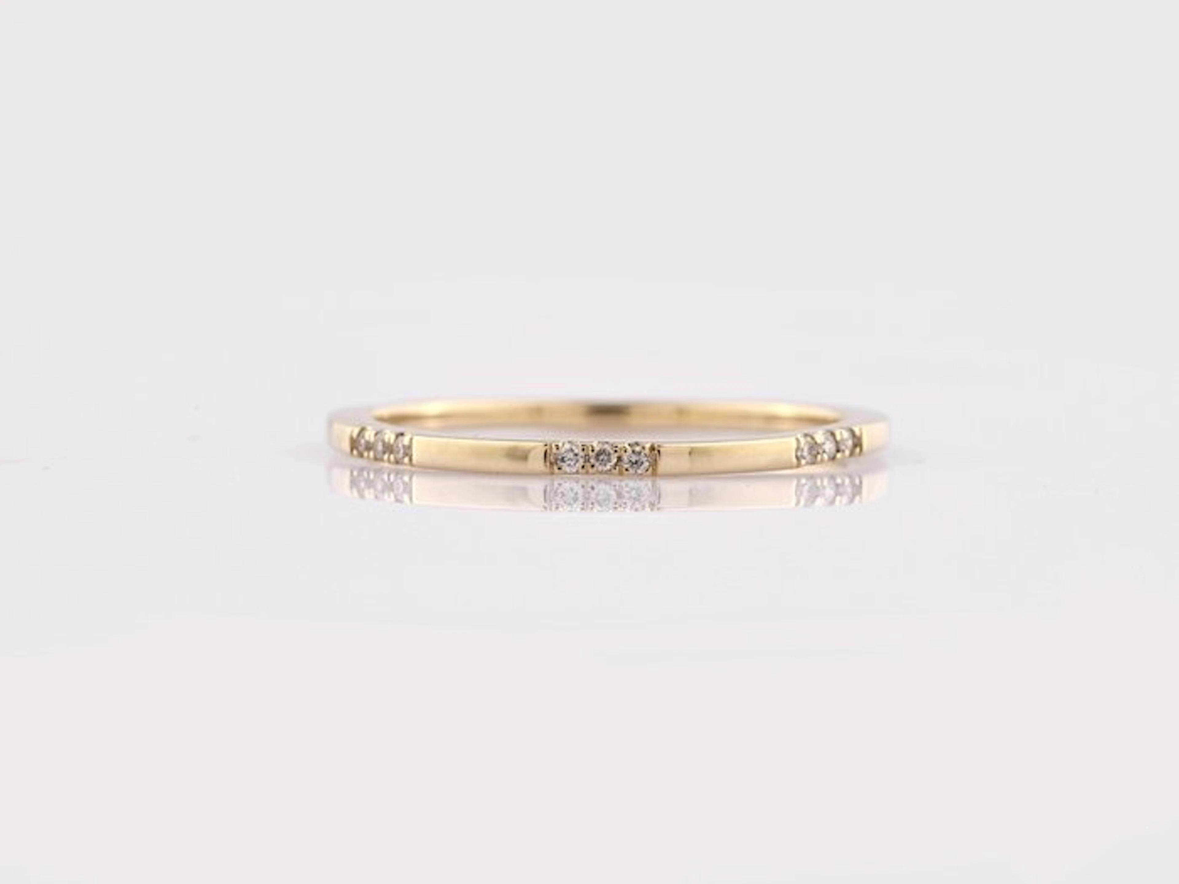 No reserve price - Ring - 14 kt. Yellow gold - 0.05ct. tw. Diamond (Natural)