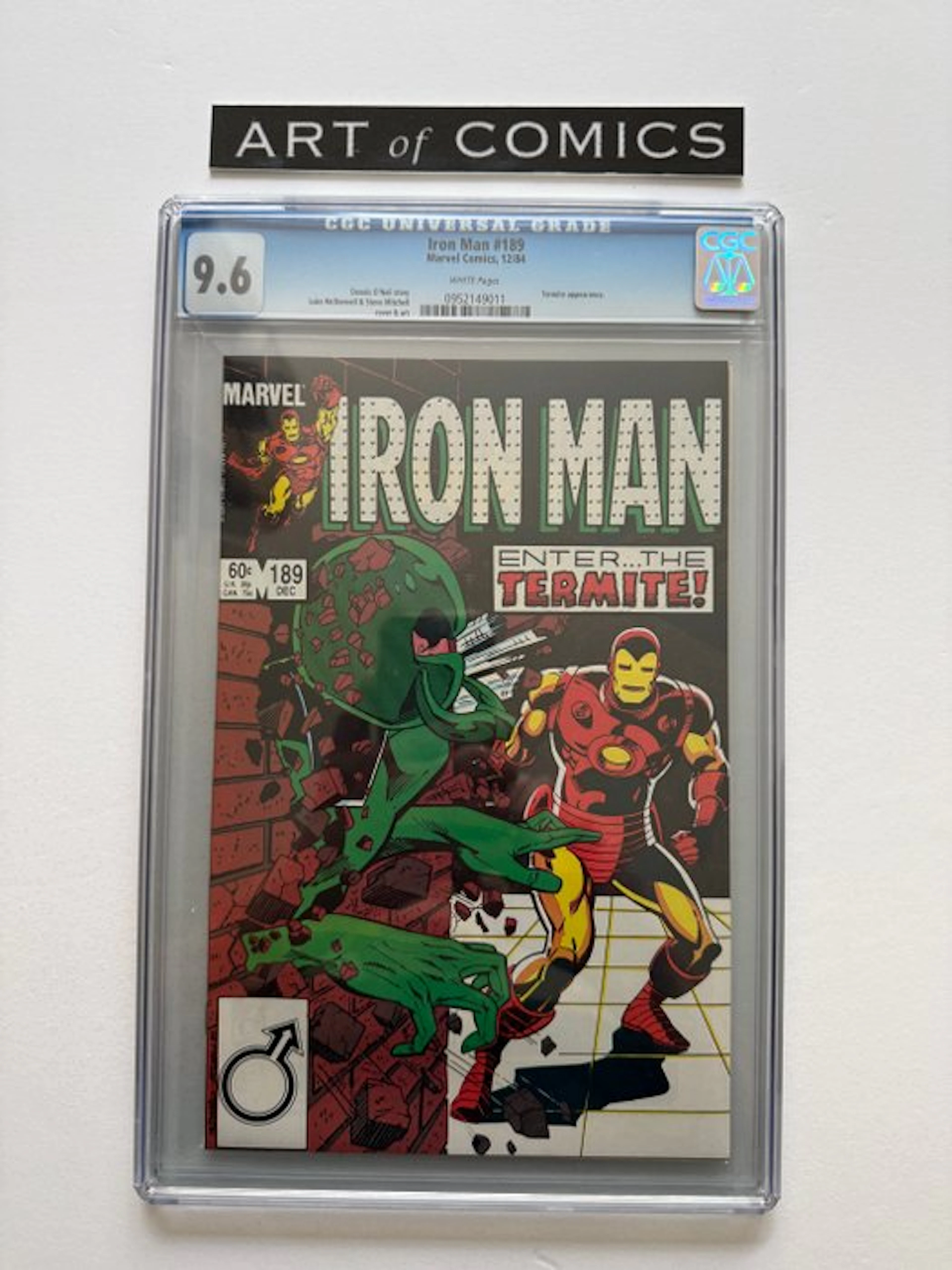 Iron Man #189 - Termite Appearance - CGC 9.6 - 1 Graded...