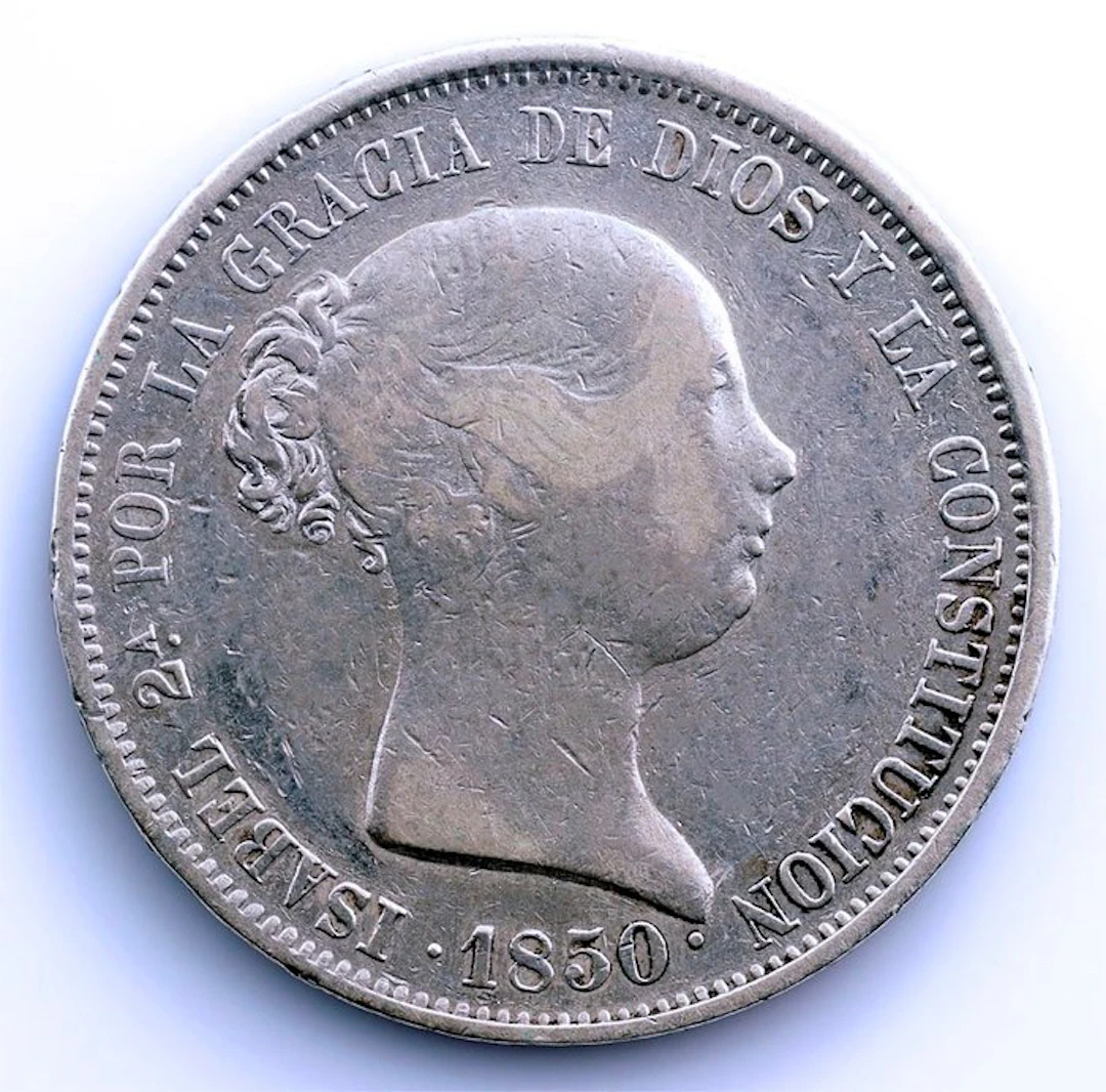 Spain. Isabel II. 20 Reales 1850 C.L. Madrid - Escasa