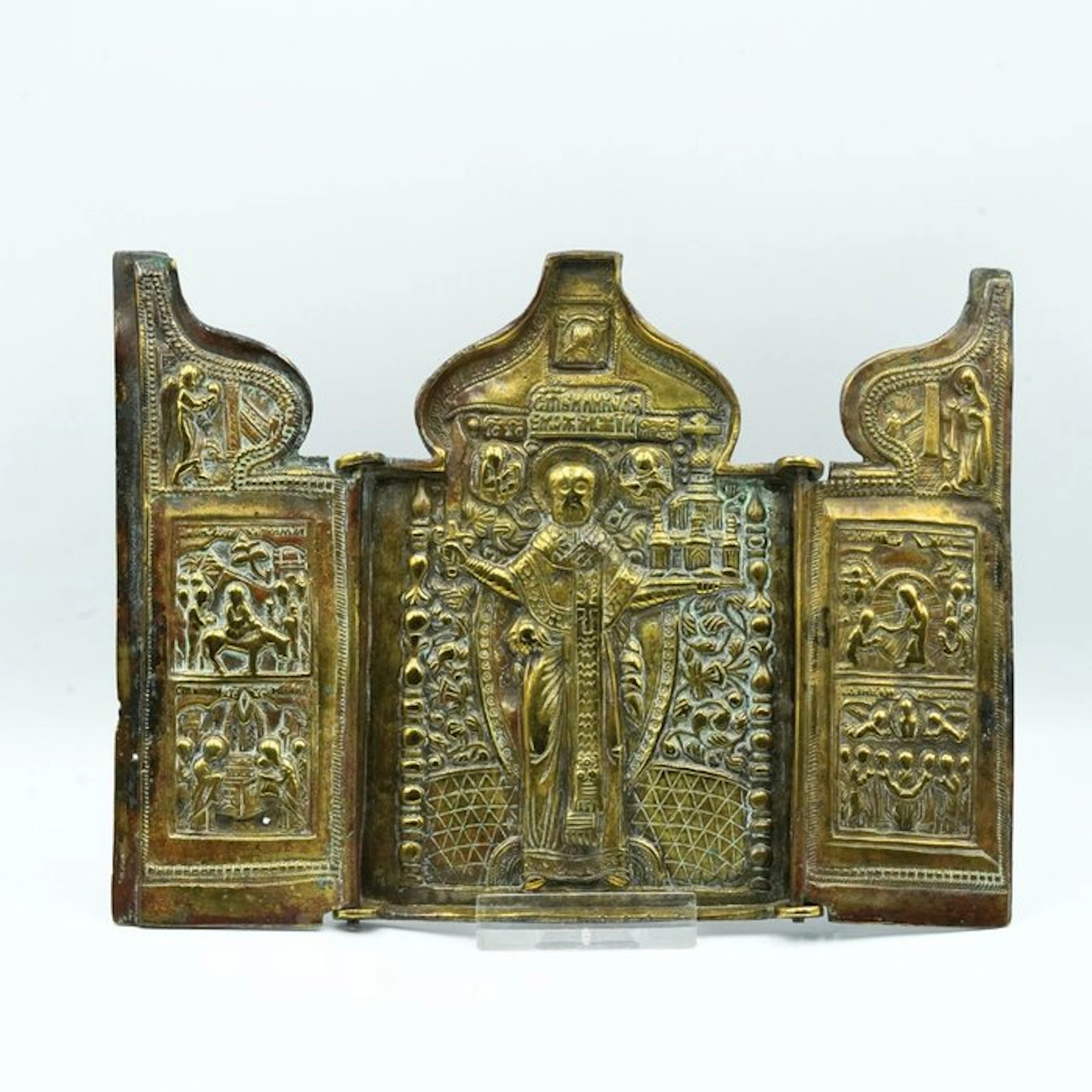 Icon - Triptych - Brass