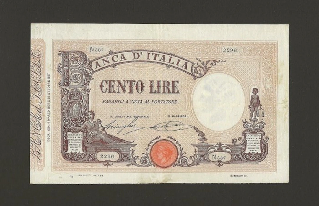 Italy. - 100 Lire - 06/03/1926 - BI 15/57 (No reserve price)