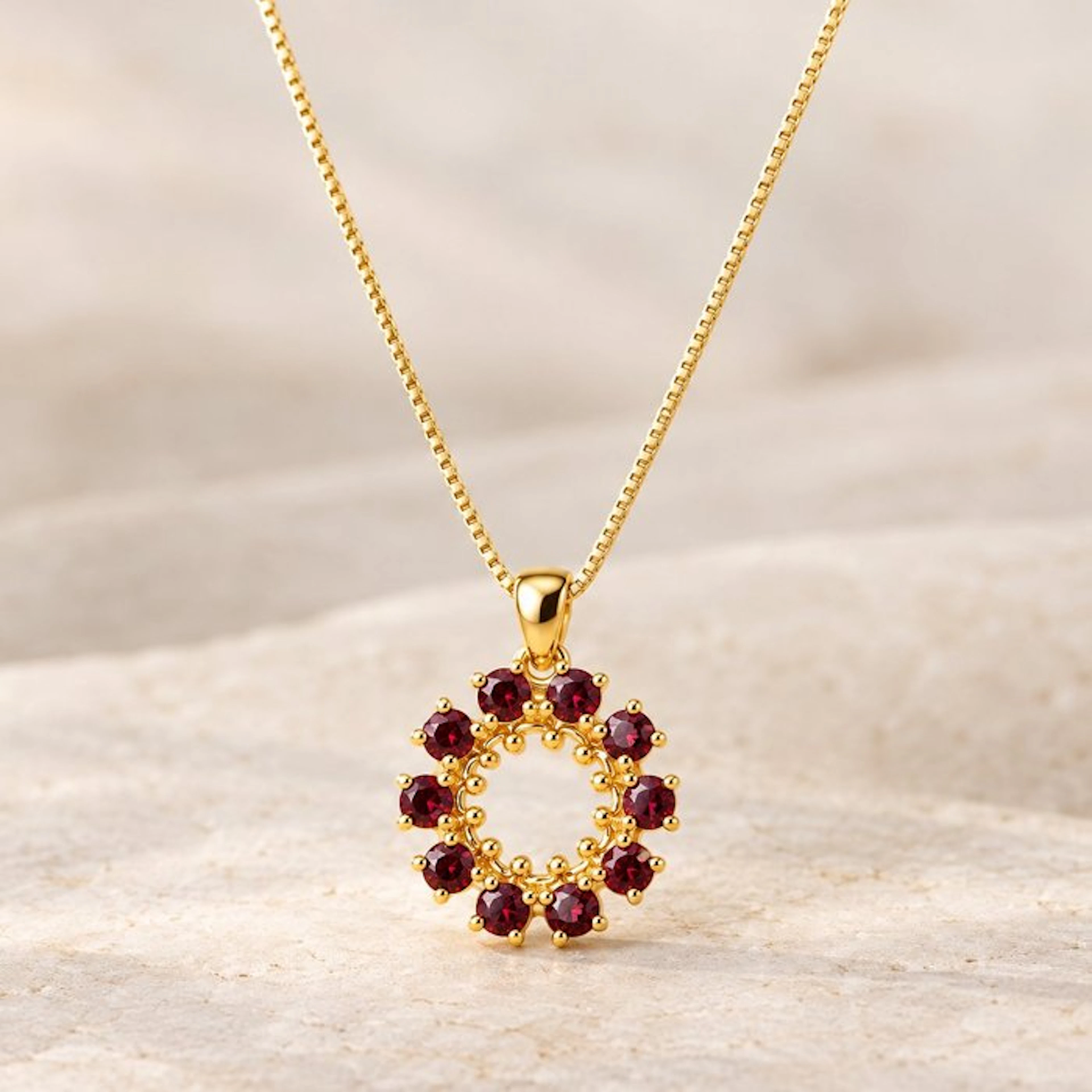 No reserve price - Pendant Silver - Ruby - Certified