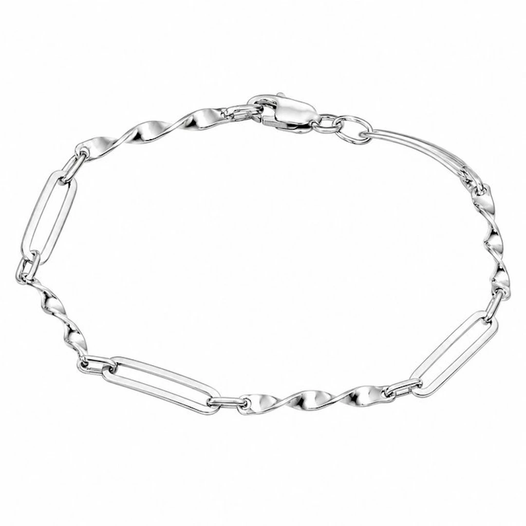 Bracelet - 18 kt. White gold - Made in Italy - Handmade