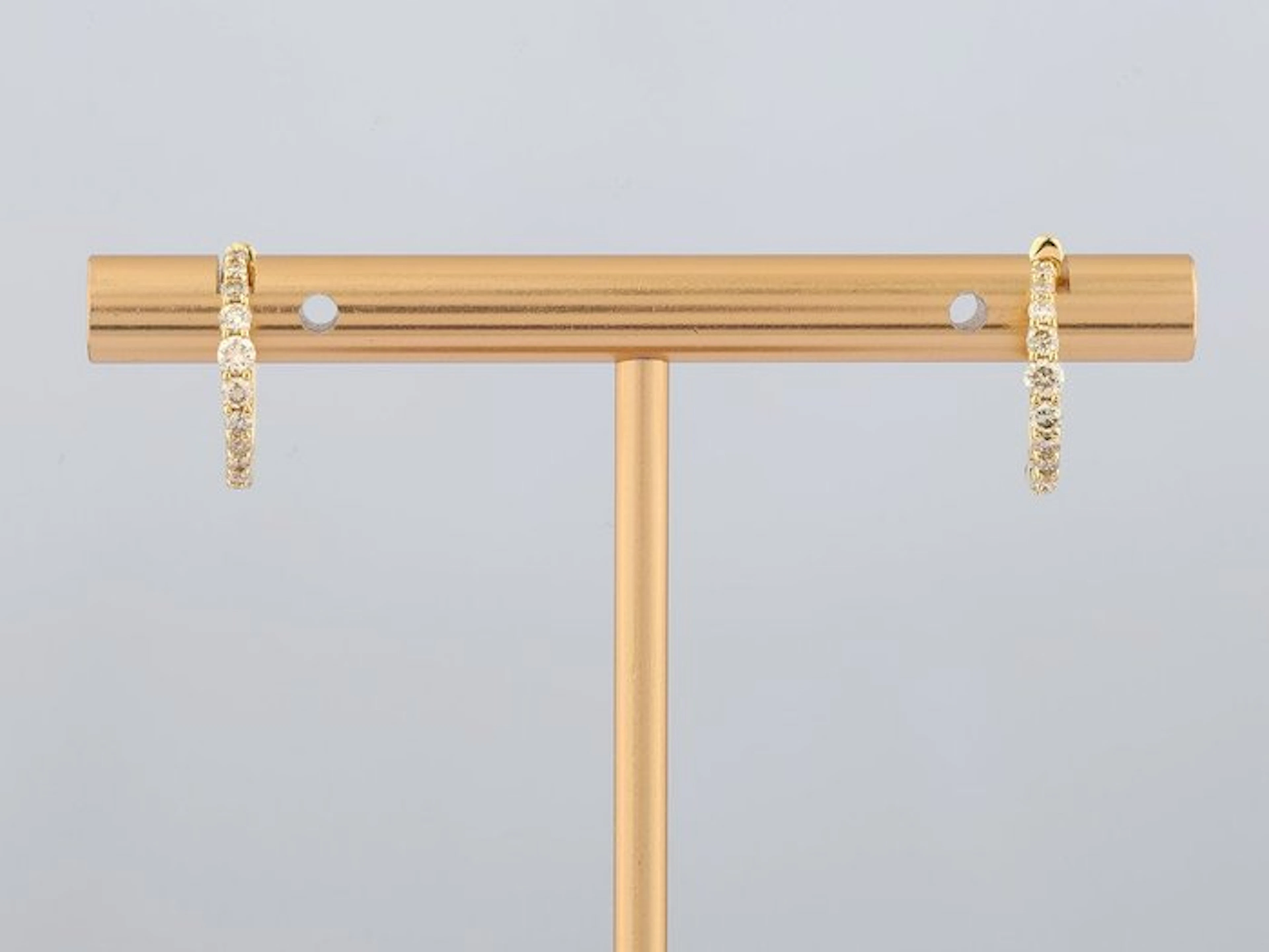 Earrings - 14 kt. Yellow gold - 0.31ct. tw. Diamond (Natural)