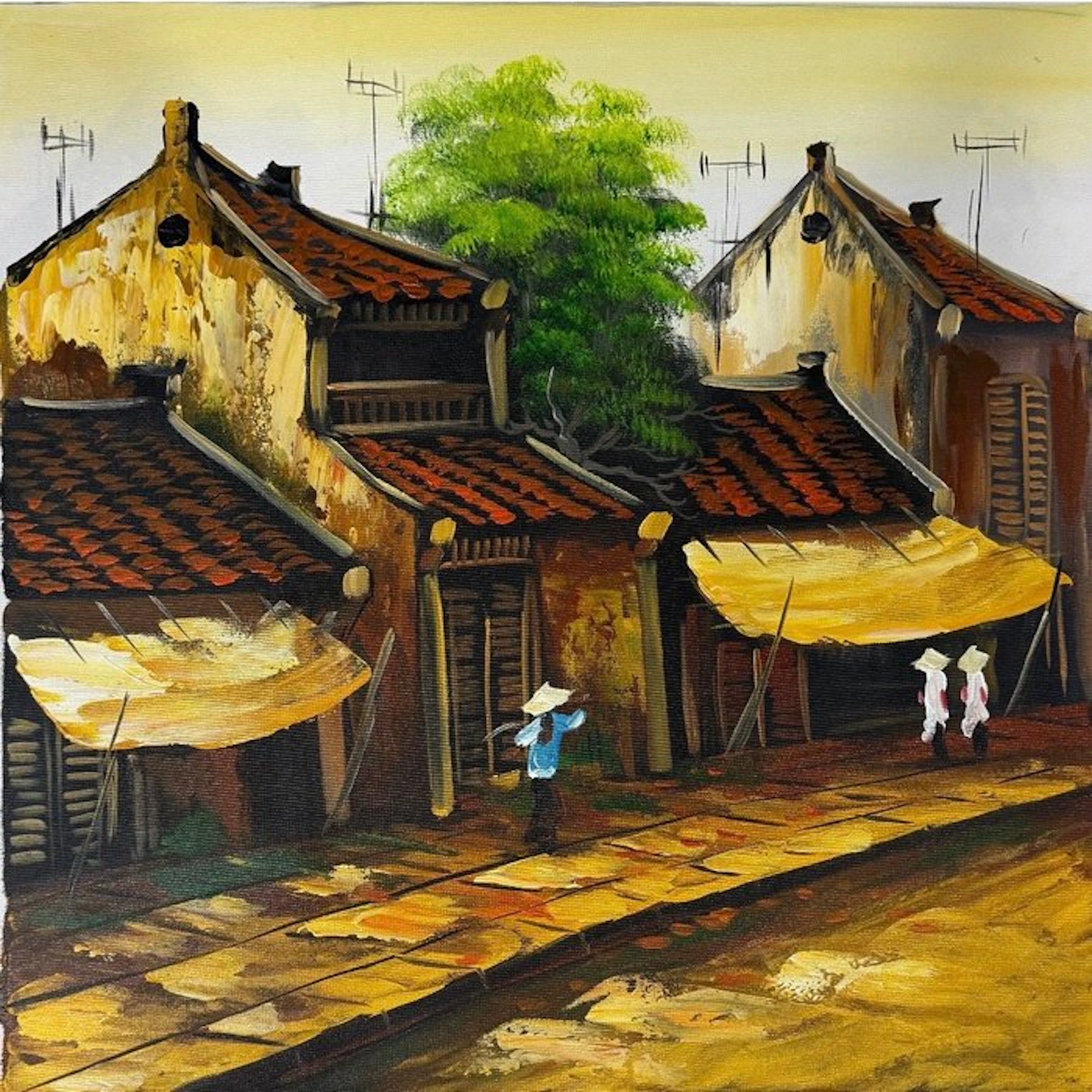 Hung Richard (1966) - Échos de la rue ancienne ↑60 →60 cm → No Reserve ✓