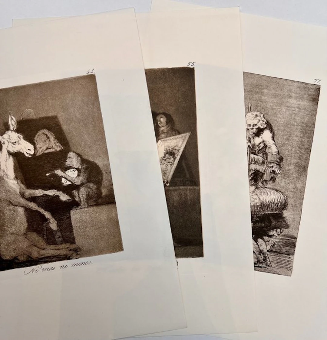 Francisco De Goya (1746-1828) - Three prints - Caprichos Blatt #41, #55, #77