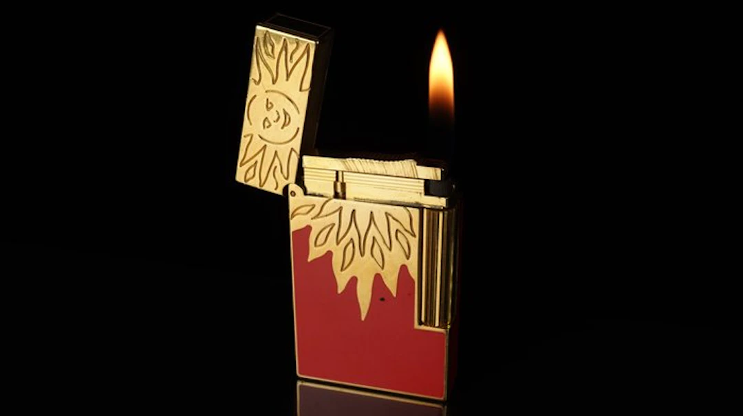 Dupont - Ligne 2 Soleil Rare Pattern Vintage gas Lighter...