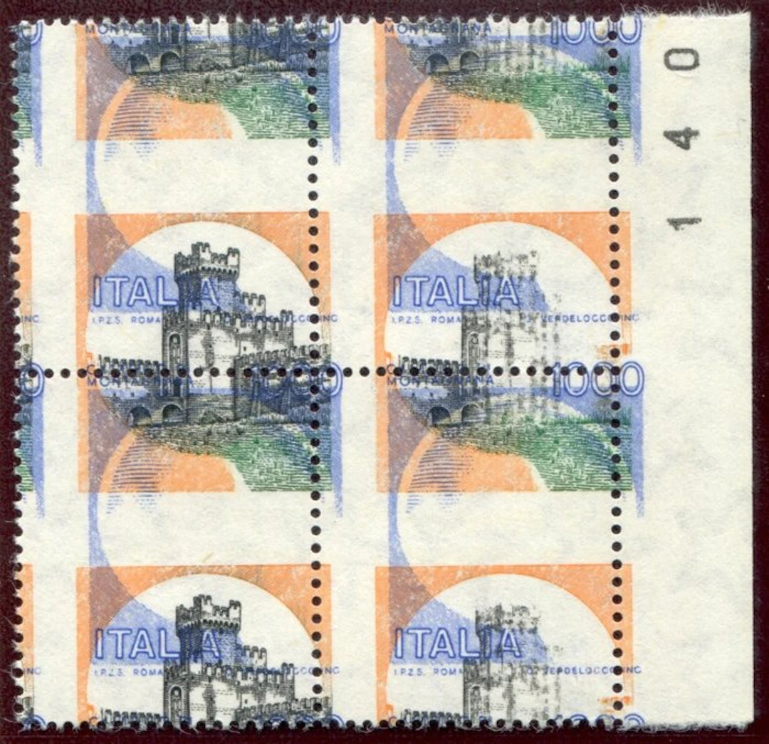 Italian Republic 1980 - Castelli 1000-lire Montagnana...