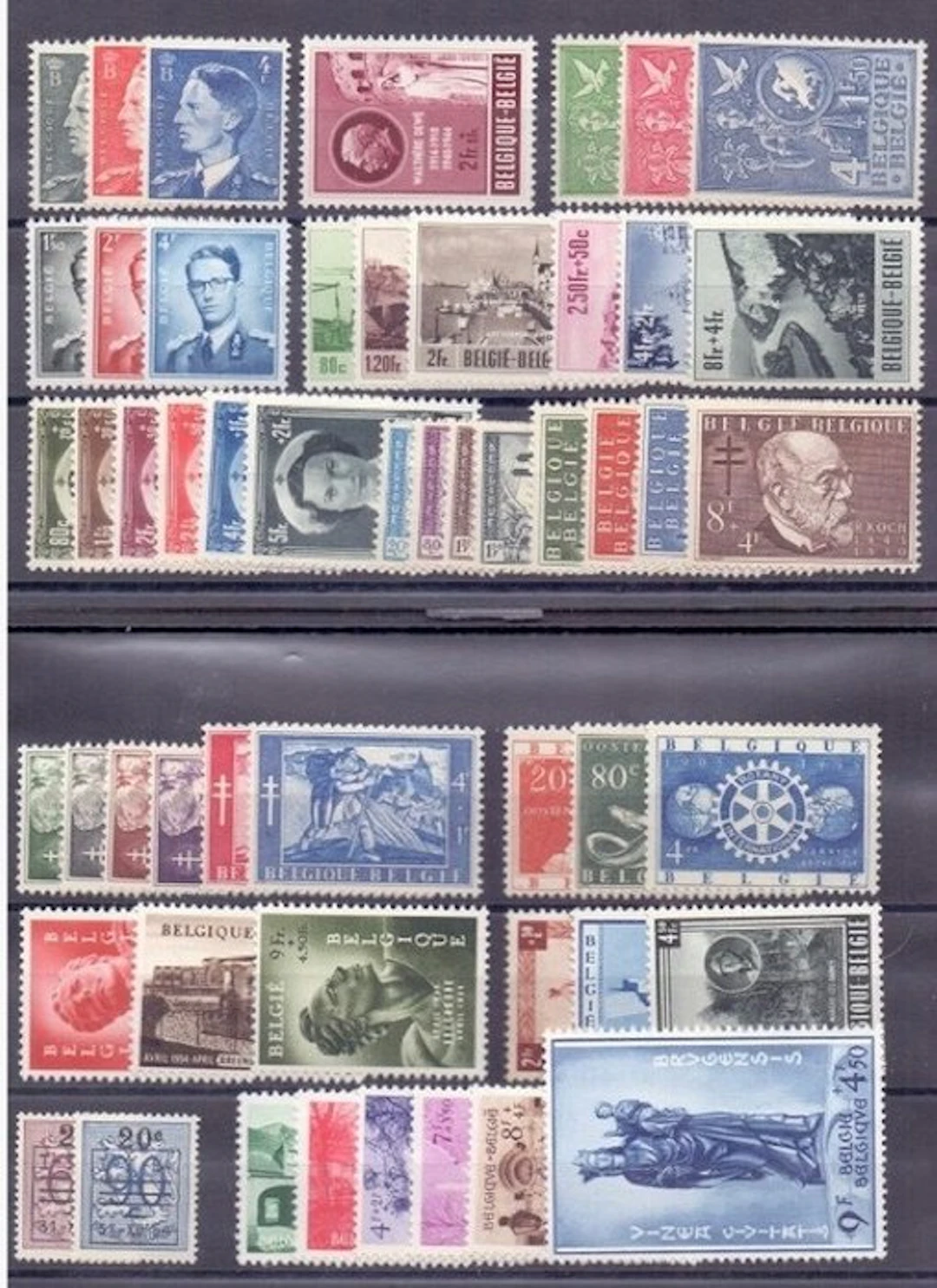 Belgium 1953/1959 - 7 Almost complete volumes without a block