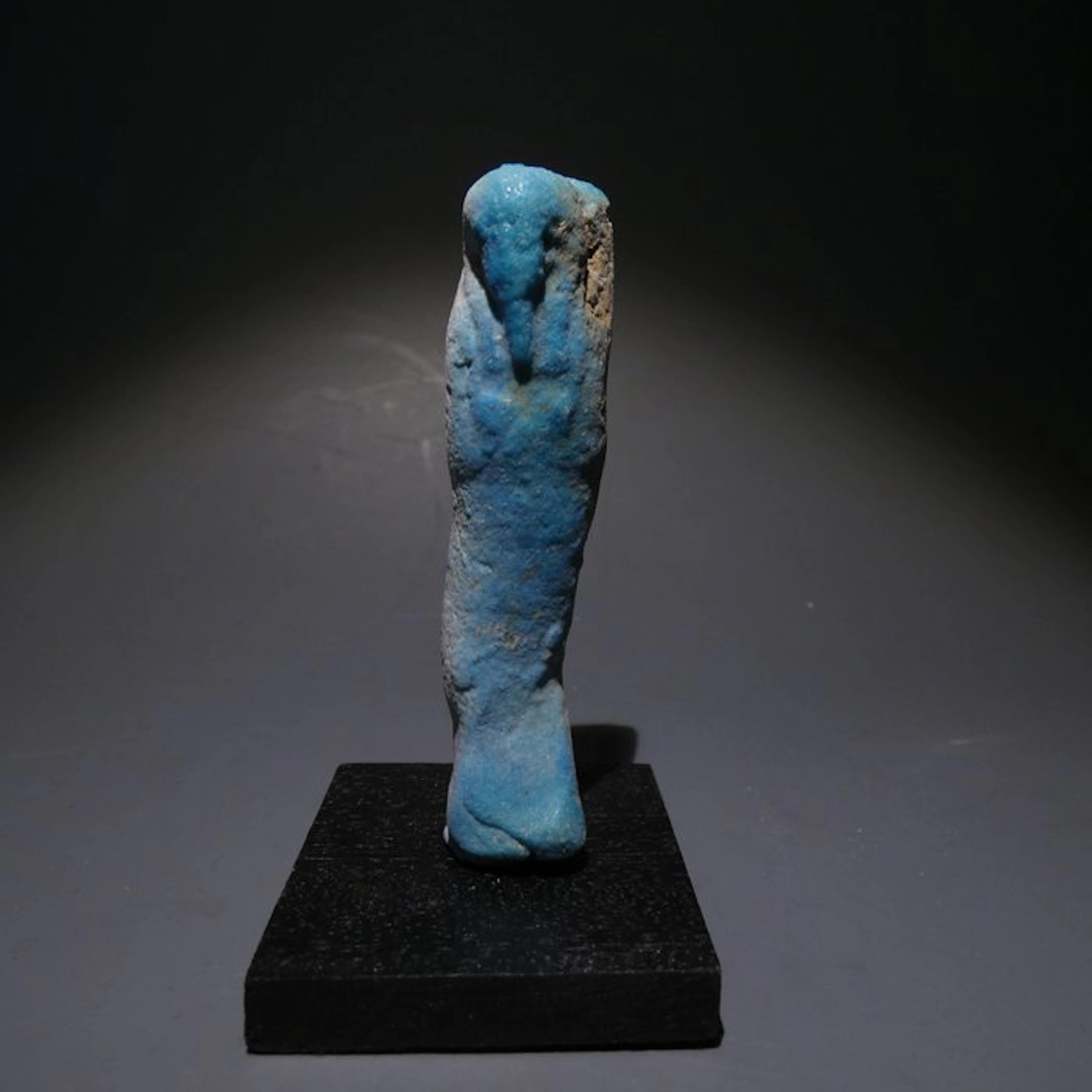 Ancient Egyptian Faience Shabti. 6,7 cm H. Late Period, 664 - 332 BC