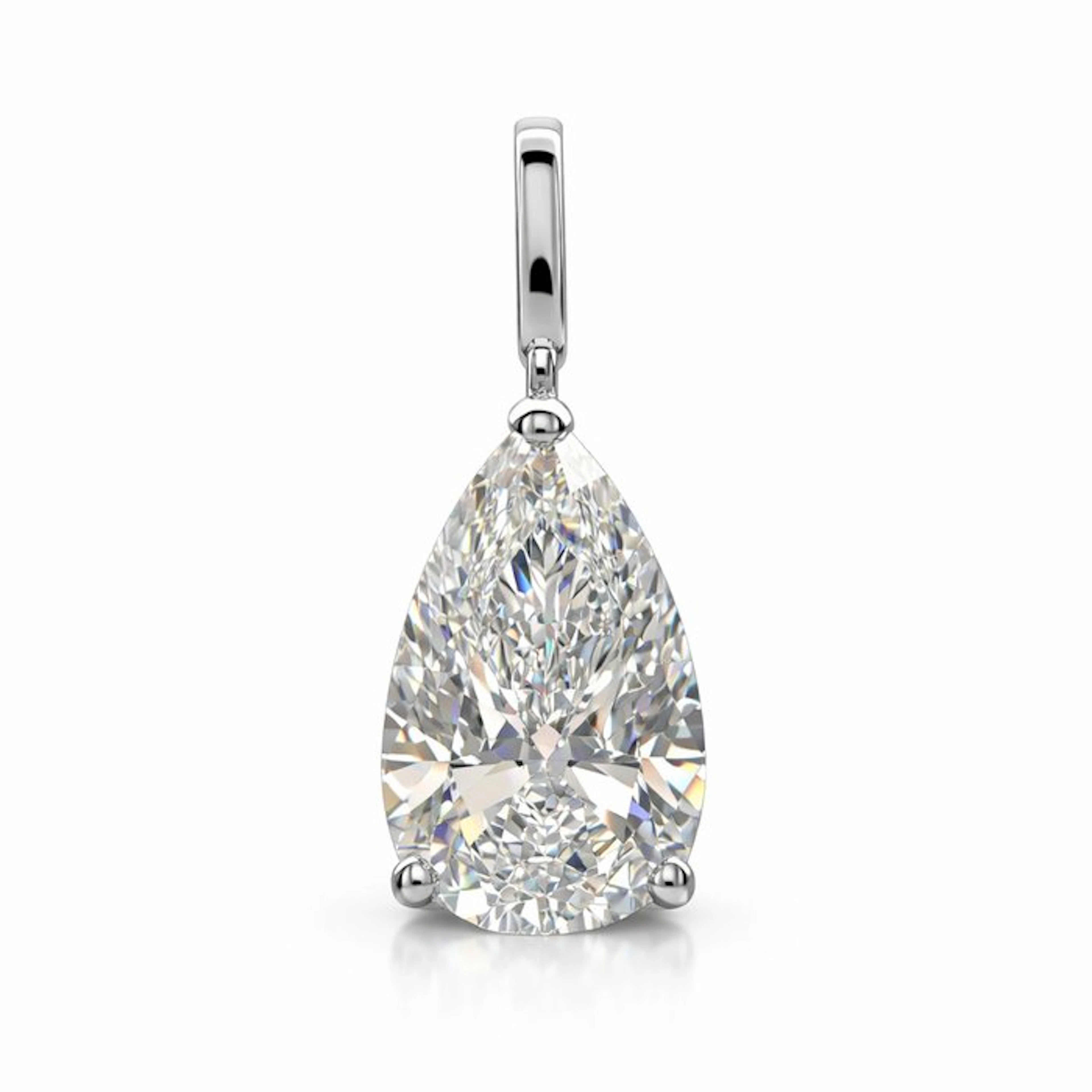 No reserve price - Pendant - 14 kt. White gold - 5.06ct. tw. Diamond
