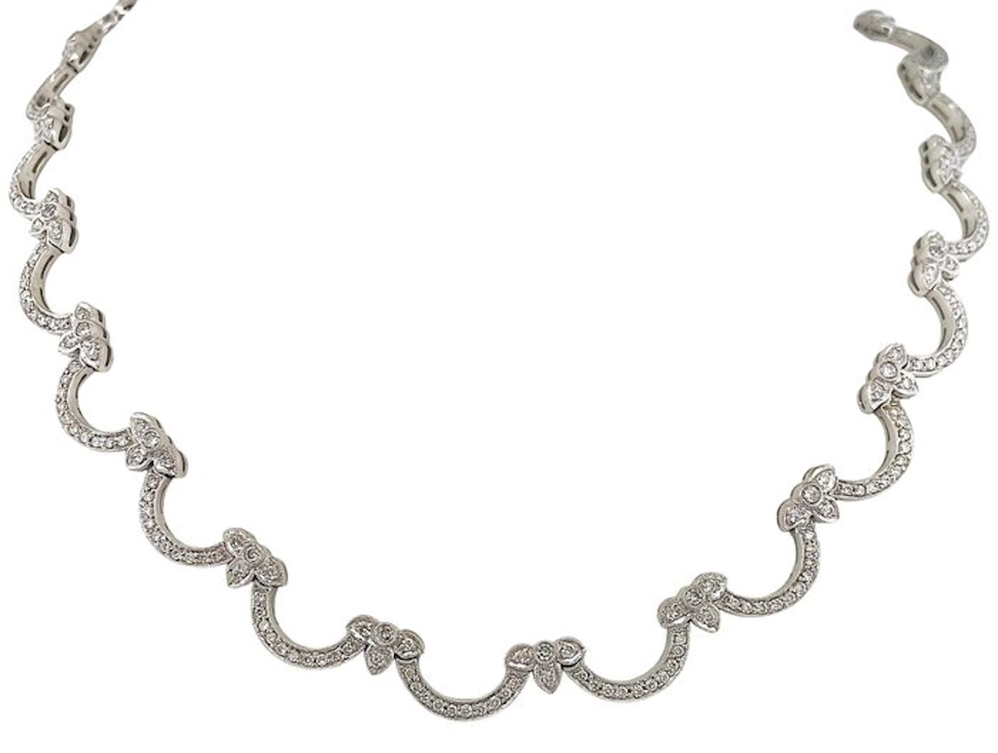 Necklace - 18 kt. White gold Diamond (Natural)