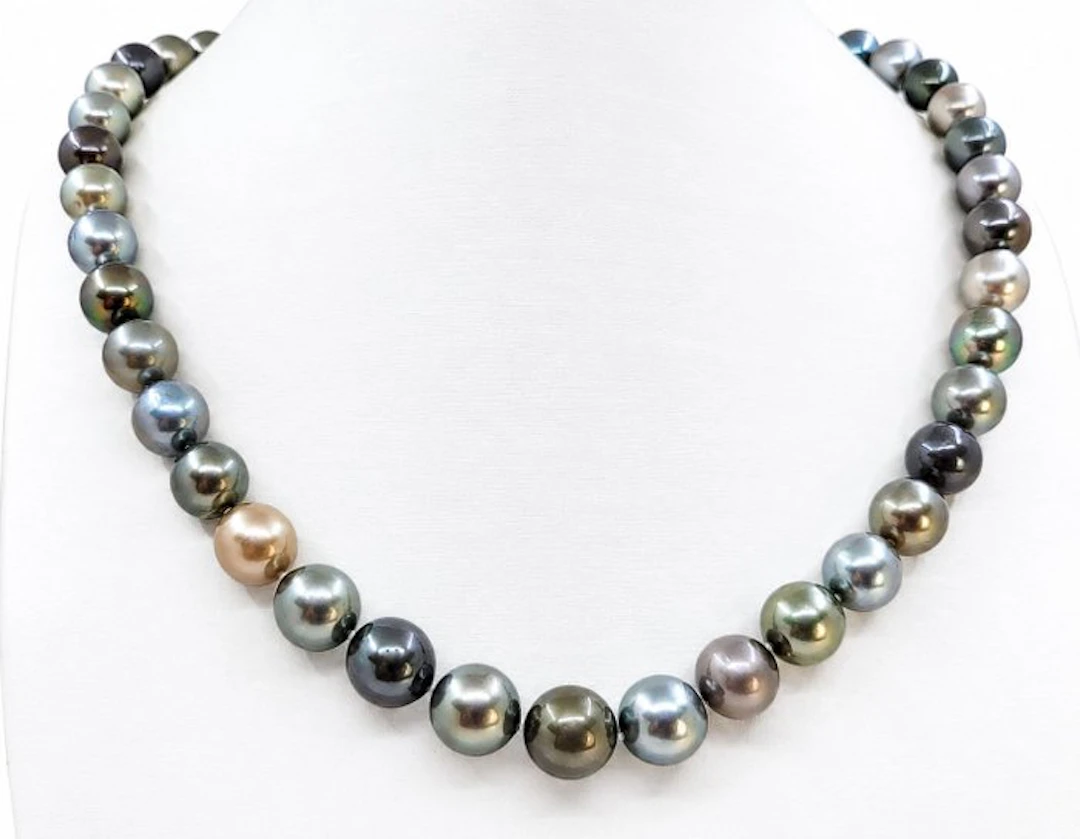 Necklace PSL Certified Multi Tahitian Pearls - 8.0x10.9mm