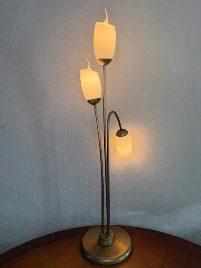 Steinhauer - Table lamp - Glass, Brass - tulip-shaped table lamp