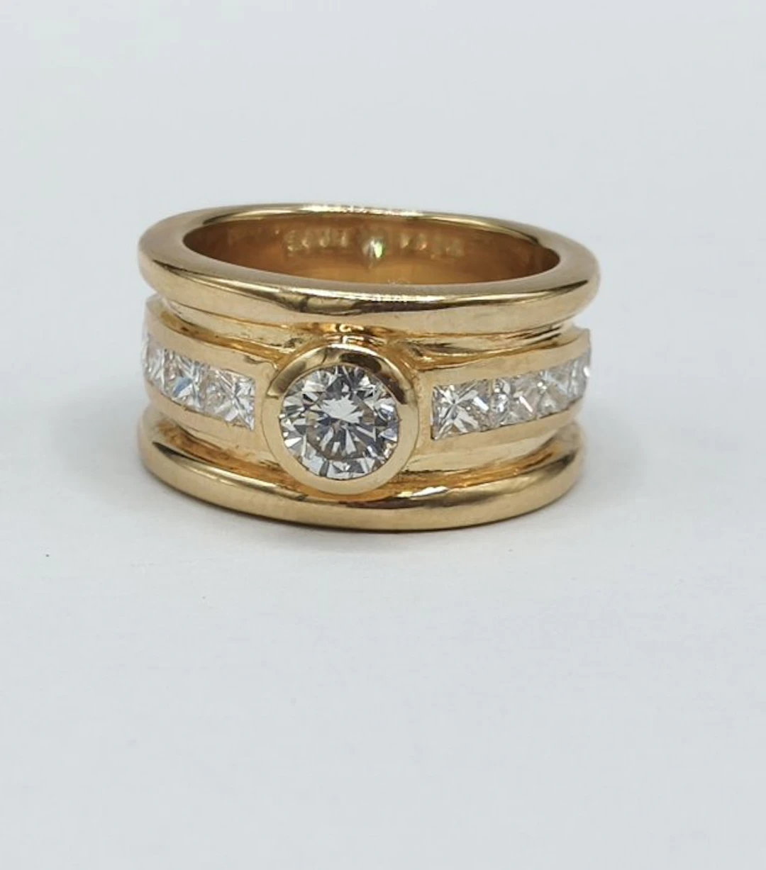 Ring - 18 kt. Yellow gold Diamond (Natural) - Diamond