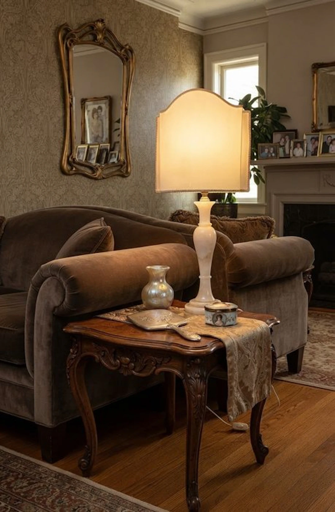 Table lamp - Alabaster, Textile